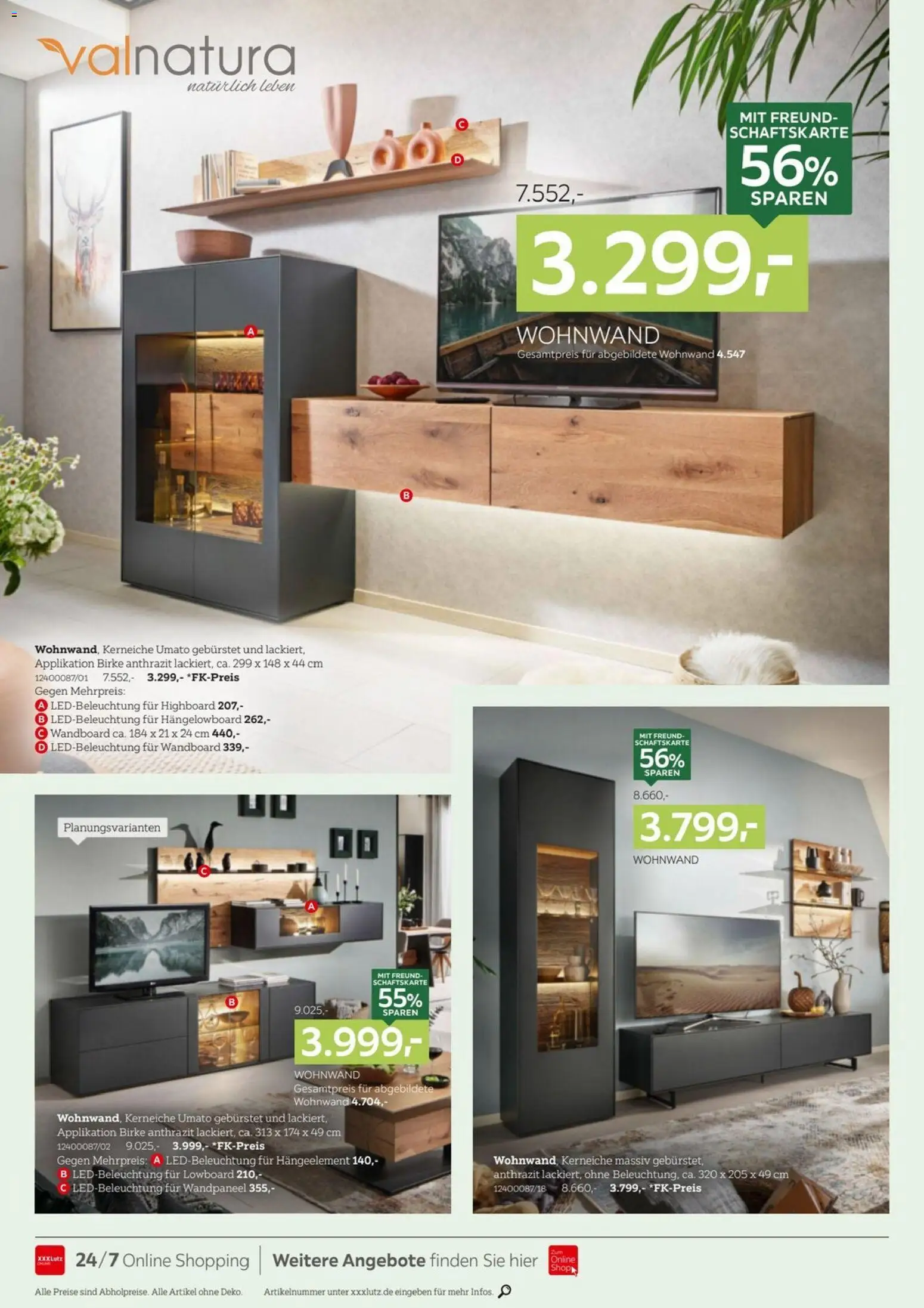 XXXLutz Massivholzmöbel – gültig ab 01.05.2026 | Seite: 4 | Produkte: Wohnwand, Lowboard, HIghboard, Wandboard