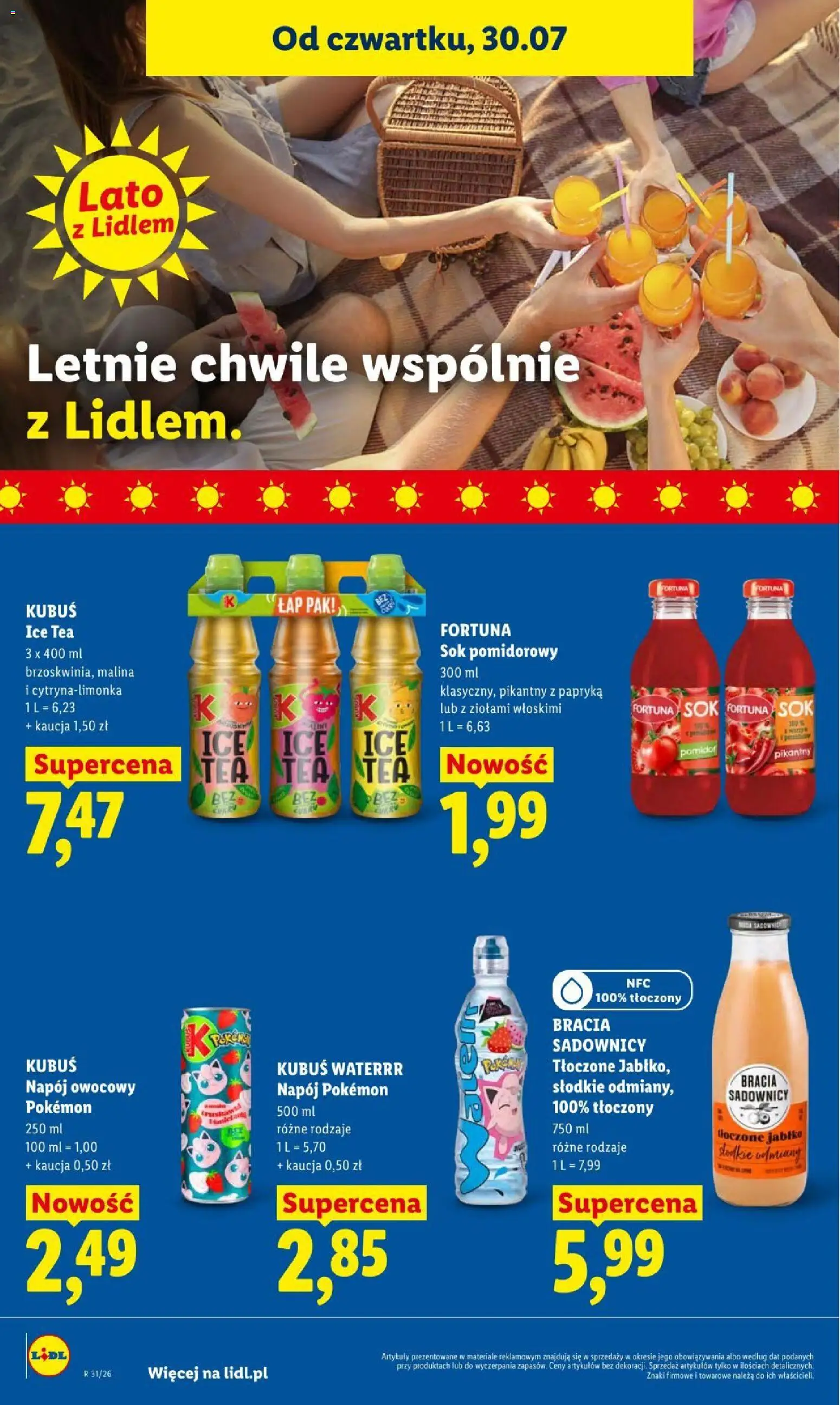 Lidl gazetka od 30.07.2026 | Strona: 76 | Produkty: Malina, Ice Tea, Papryka, Sok