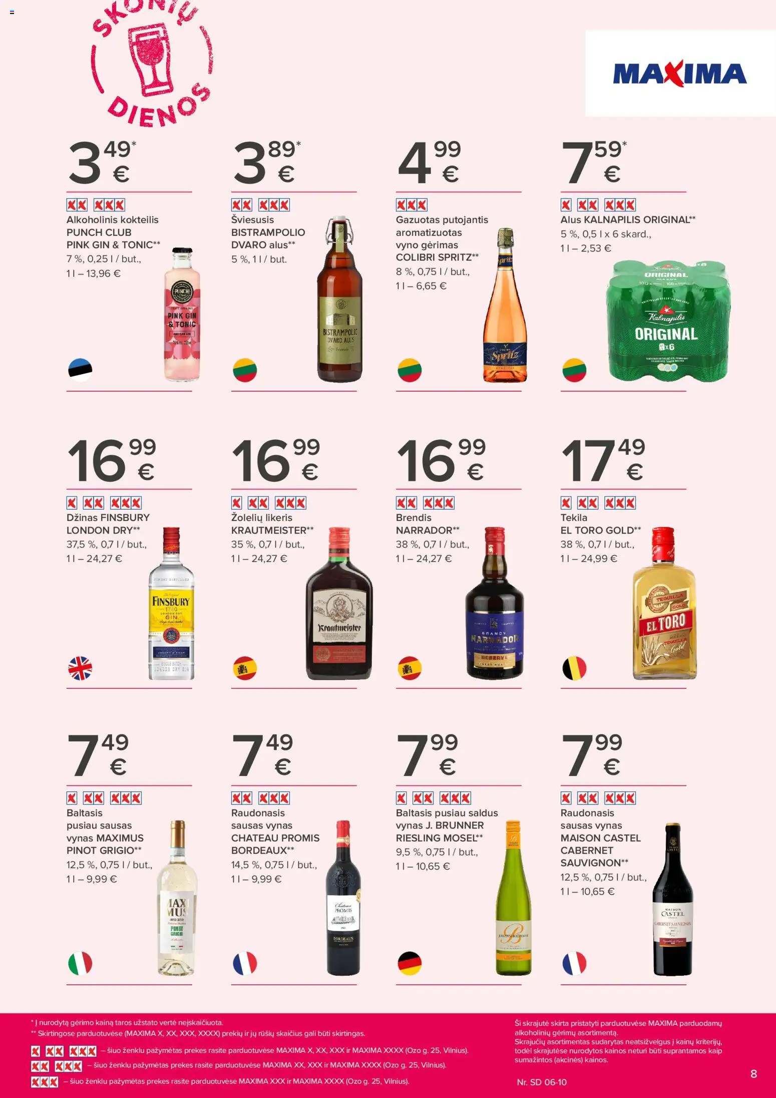 MAXIMA akcijos nuo 28.05.2026 | Puslapis: 8 | Prekių: Vynas, Alus, Džinas