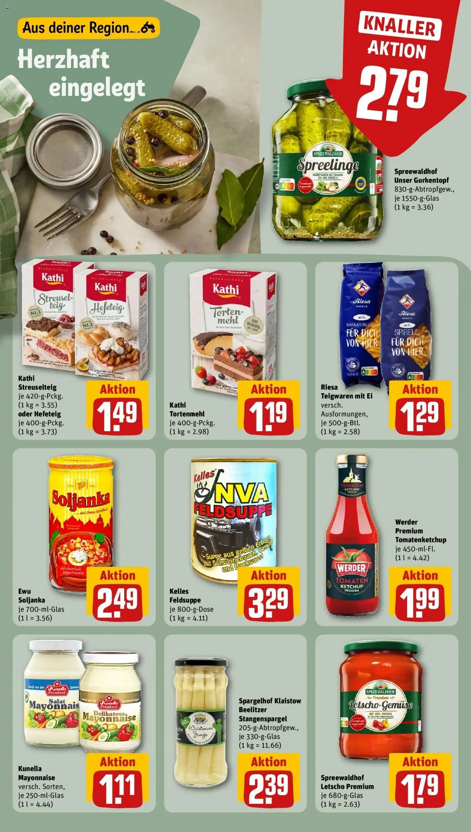 Rewe Prospekt Berlin / Prenzlauer Berg – gültig ab 03.08.2026 | Seite: 15 | Produkte: Mehl, Paprika, Mayonnaise, Ketchup