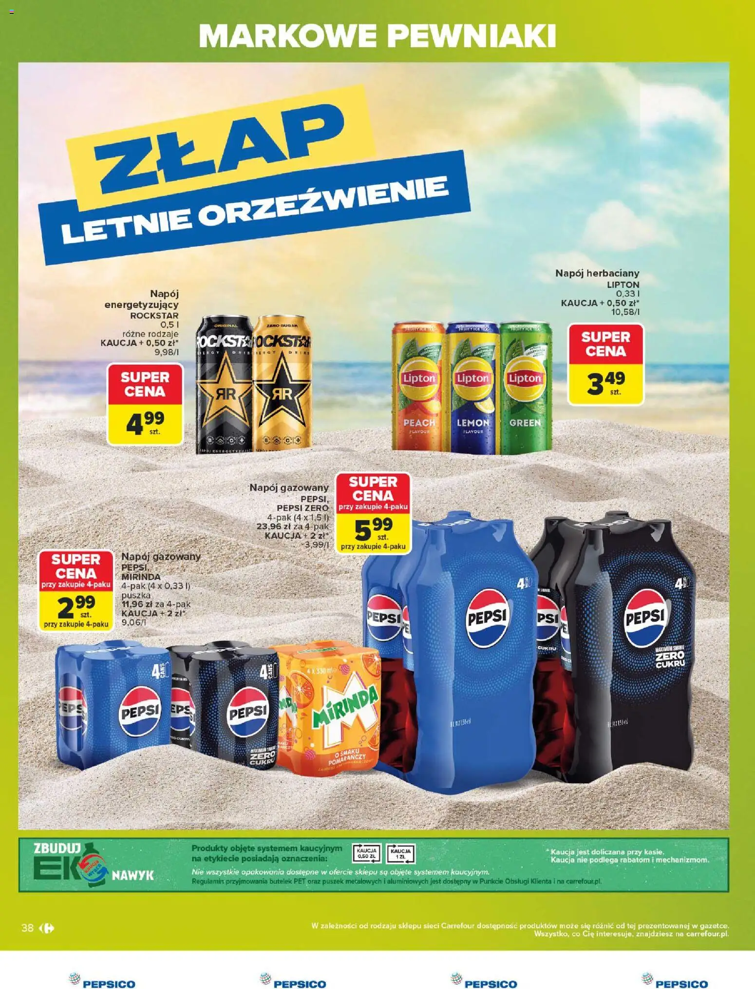Carrefour gazetka - Markowe pewniaki od 20.07.2026 | Strona: 38 | Produkty: Pepsi