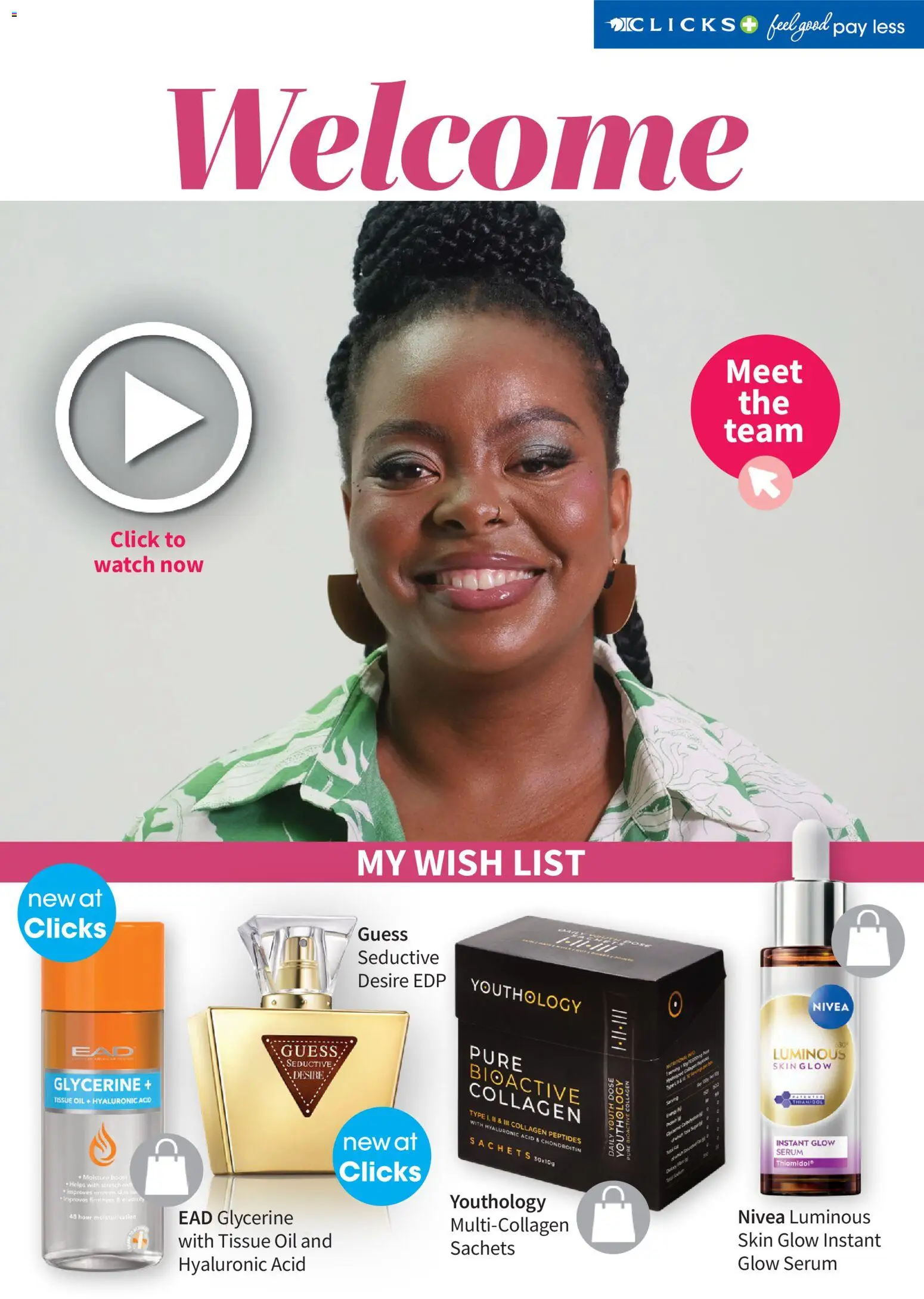 New Clicks catalogue – valid from 01.06.2026 | Page: 4 | Products: Tissue oil, Serum, Watch, Oil