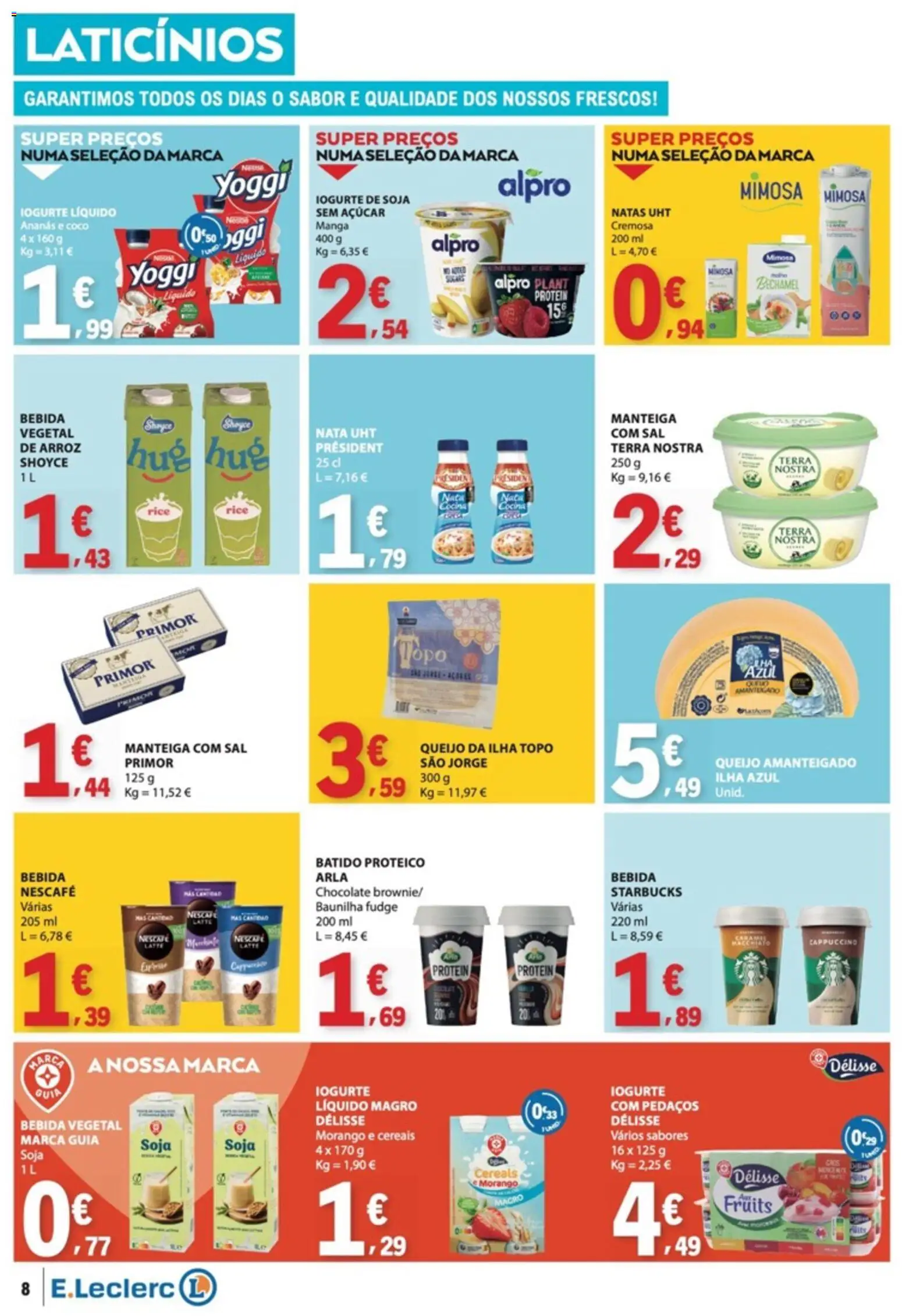 E.Leclerc folheto │ válido de 01/10/2026 | Página: 8 | Produtos: Manga, Ananás, Nata, Bebida
