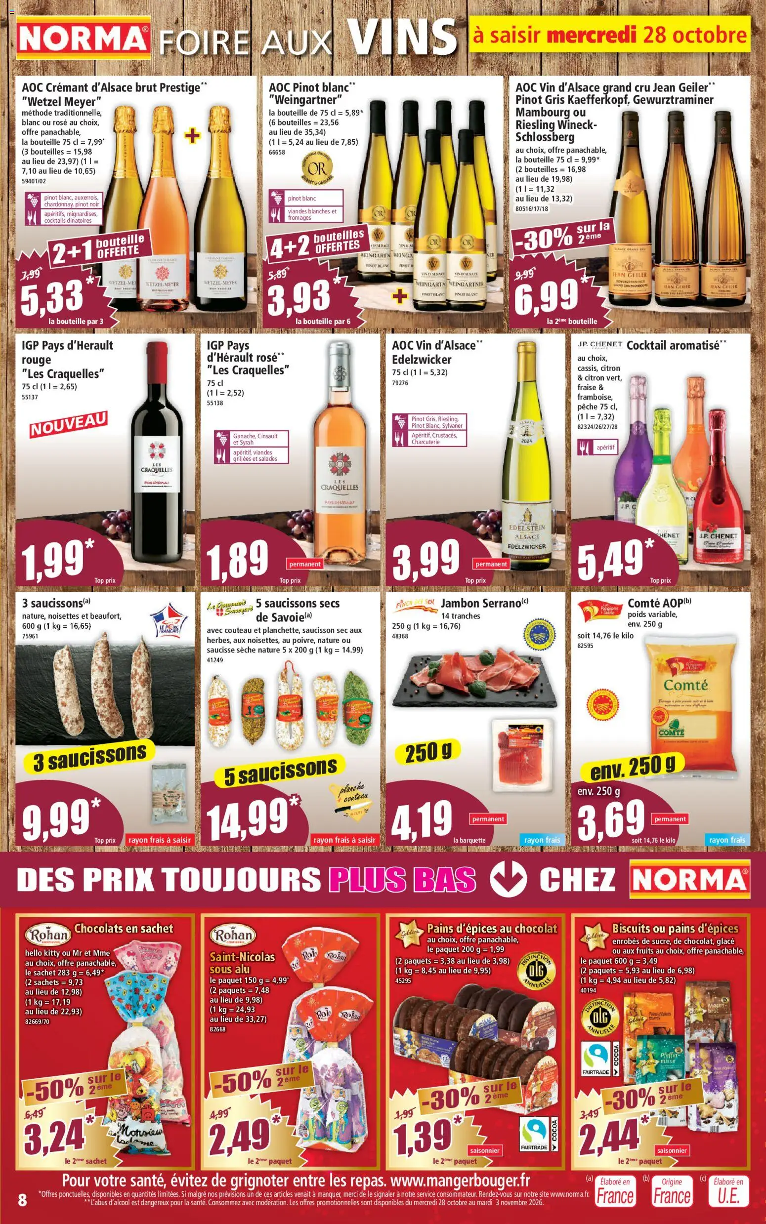 {H1} | Page: 8 | Produits: Fraise, Jean, Crémant, Saucisse