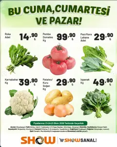 23 Ekim 2026 tarihinden itibaren geçerli olan Show Market kataloğu önizlemesi