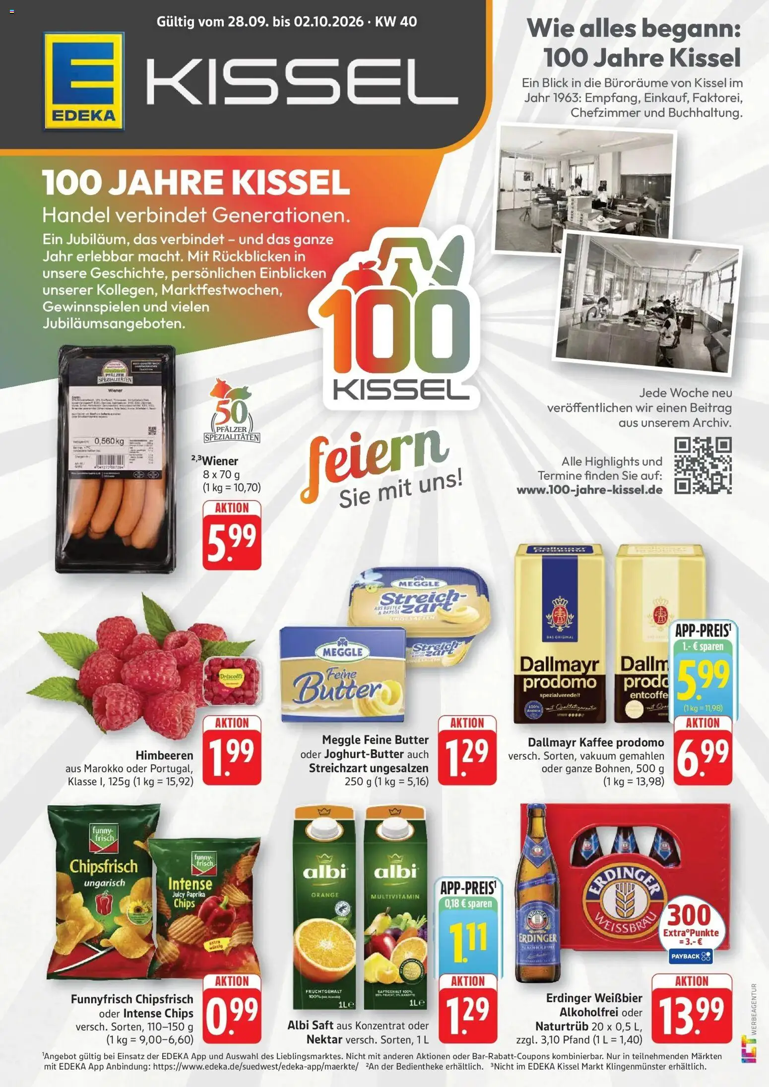 Edeka Prospekt Kröppen (ab 28.09.2026) » Angebote Online | Seite: 1 | Produkte: Butter, Funny frisch, Saft, Chips
