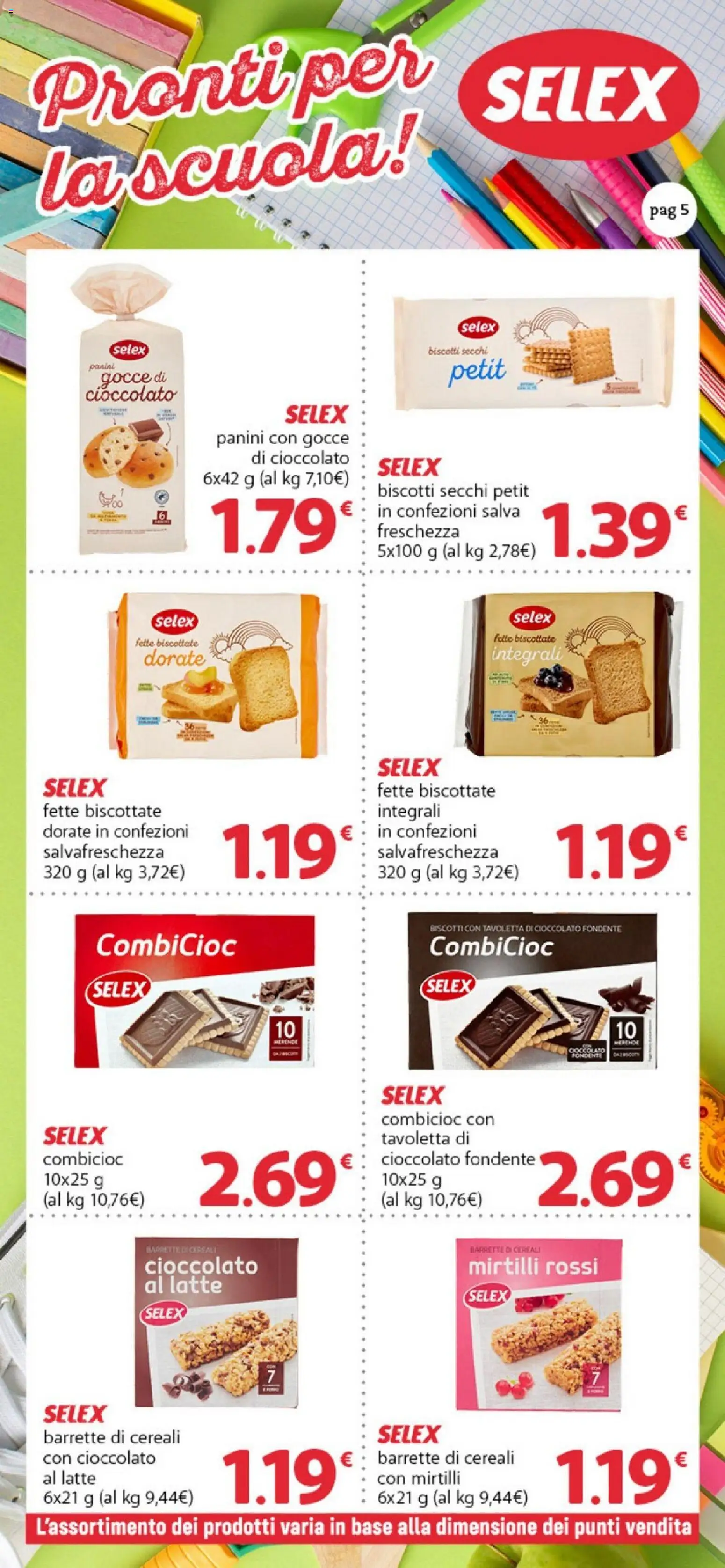 Volantino Famila del 11/09/2026 | Pagina: 5 | Prodotti: Cioccolato, Biscotti, Tavoletta, Fette biscottate