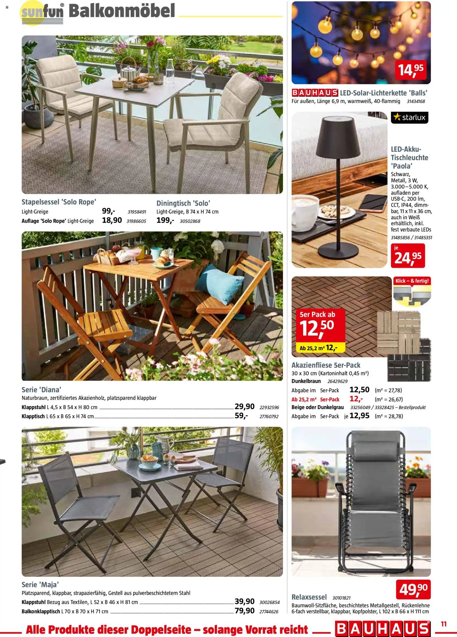 Bauhaus Prospekt 	 – gültig ab 02.05.2026 | Seite: 11 | Produkte: Relaxsessel