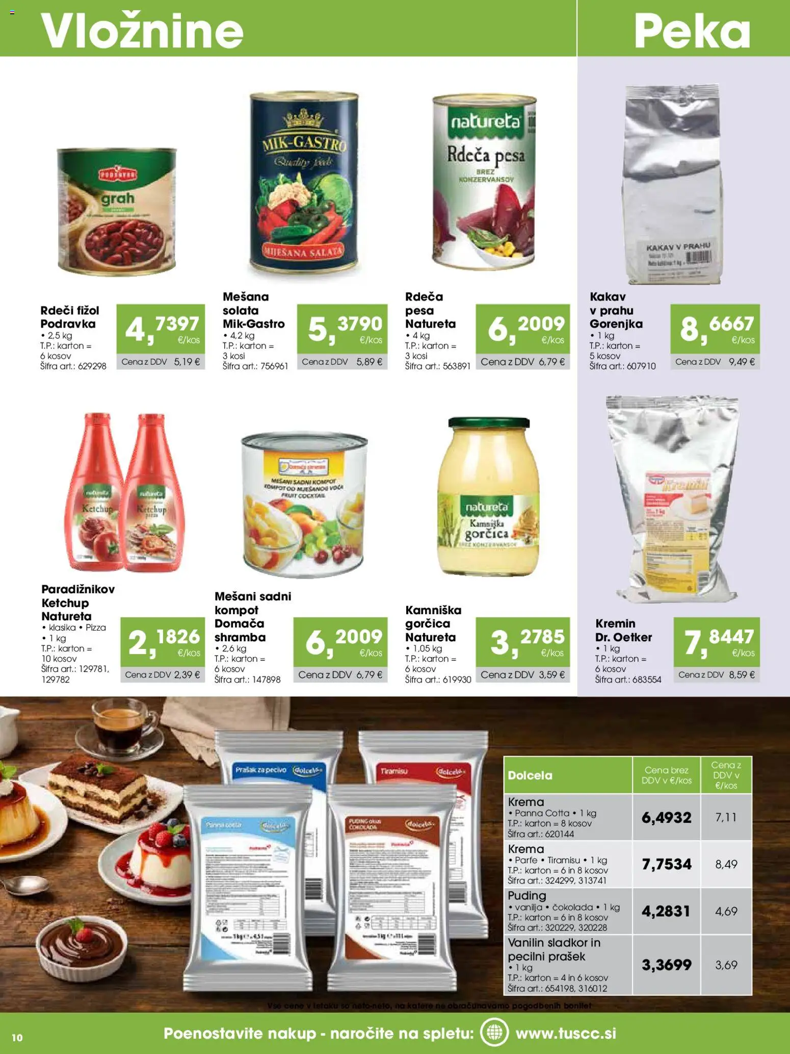 Novi Tuš katalog ponudbe – veljaven od 07.04.2026 | Stran: 10 | Izdelki: Prašek, Krema, Cokolada, Solata