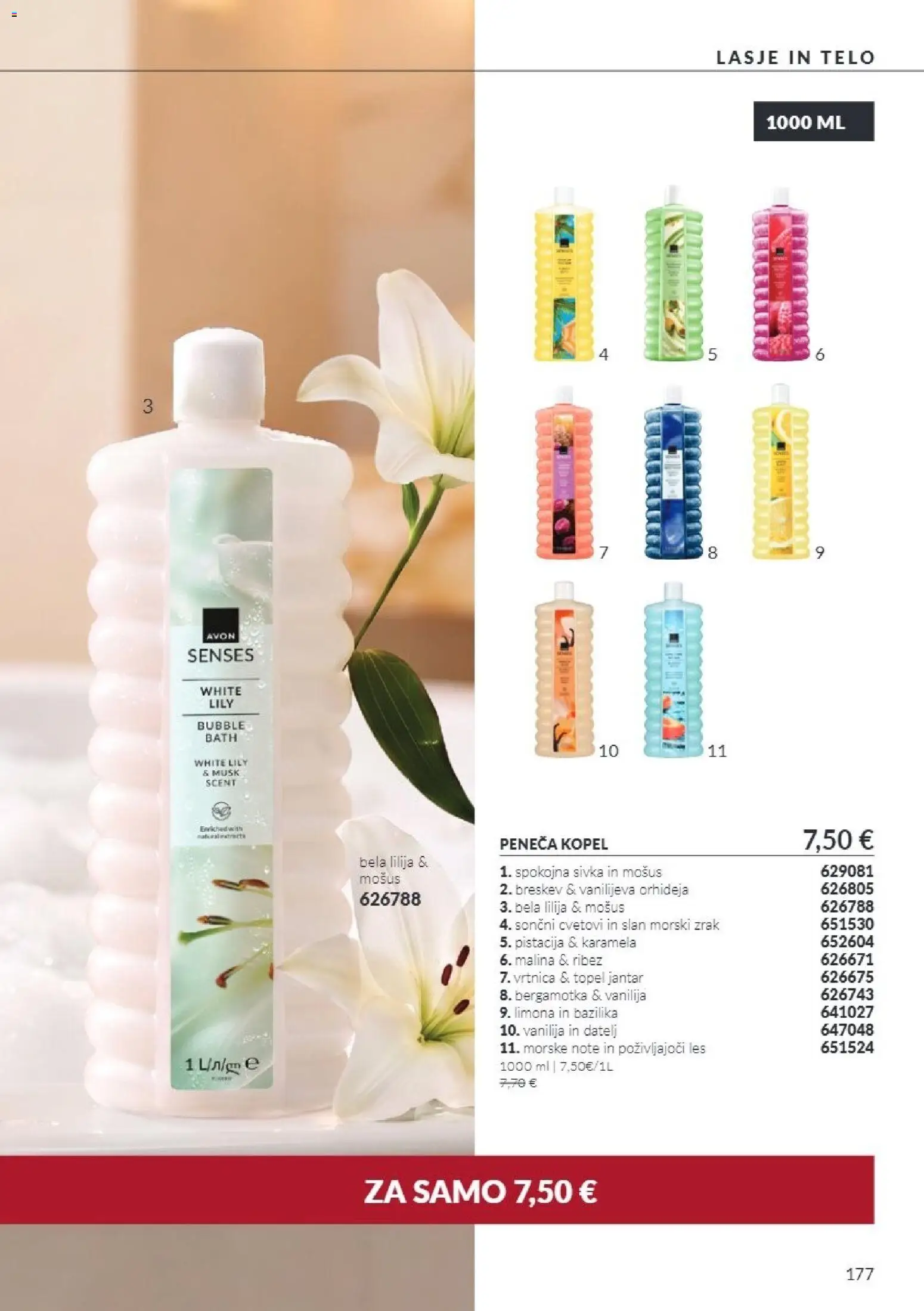 Novi Avon katalog ponudbe – veljaven od 01.10.2026 | Stran: 177 | Izdelki: Peneča kopel, Ribez, Limona, Breskev