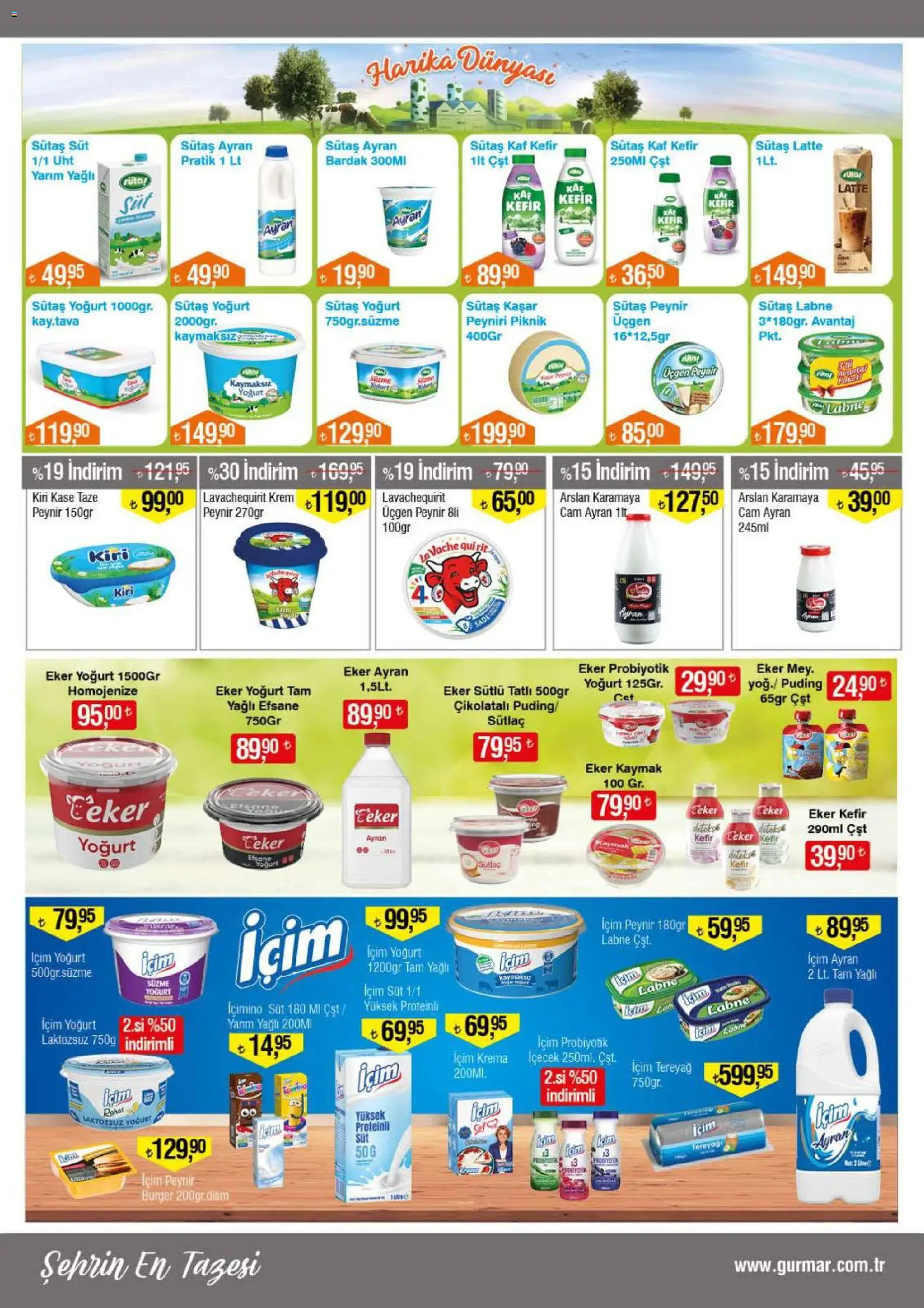 Gürmar Katalog - 01 Ekim 2026 tarihinden itibaren geçerlidir | Sayfa: 9 | Ürünler: Kaşe, Krem, Yoğurt, Bardak