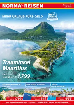 Norma Reisen ab 01.07.2026 gültig