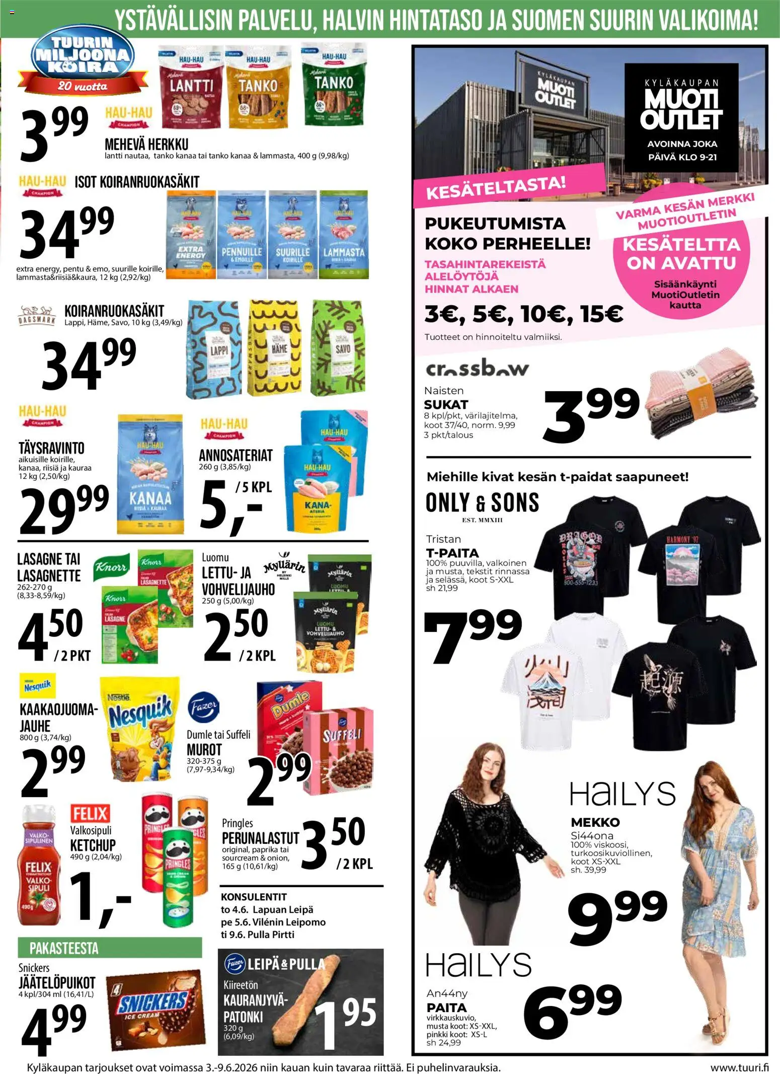 Tuuri tarjoukset – voimassa 03.06.2026 alkaen | Sivu: 10 | Tuotteet: Valkosipuli, Jauhe, Mekko, Pulla