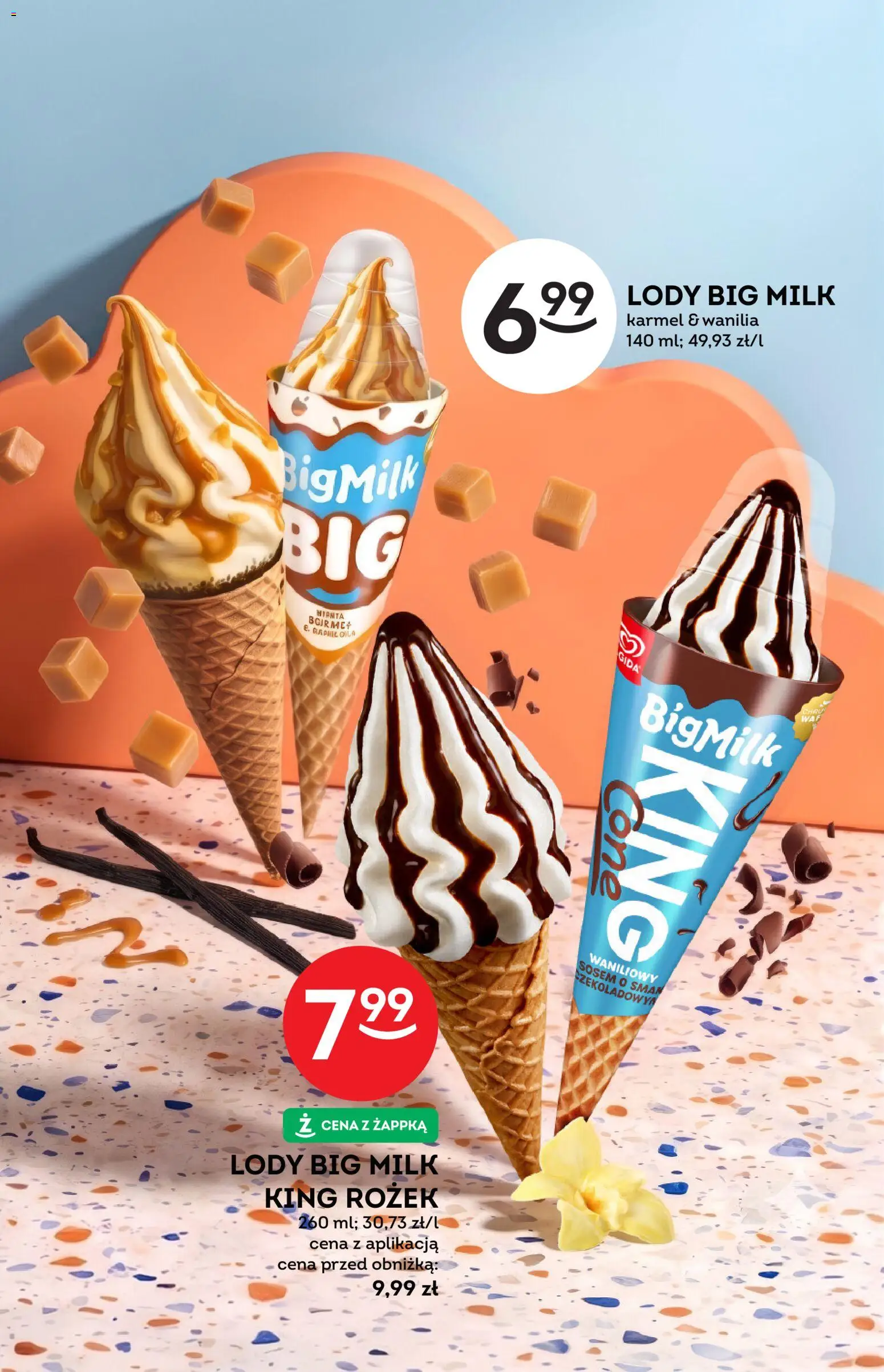 Żabka gazetka - Katalog lodowy od 10.08.2026 | Strona: 15 | Produkty: Big Milk, Lody Big Milk, Lody, Wanilia
