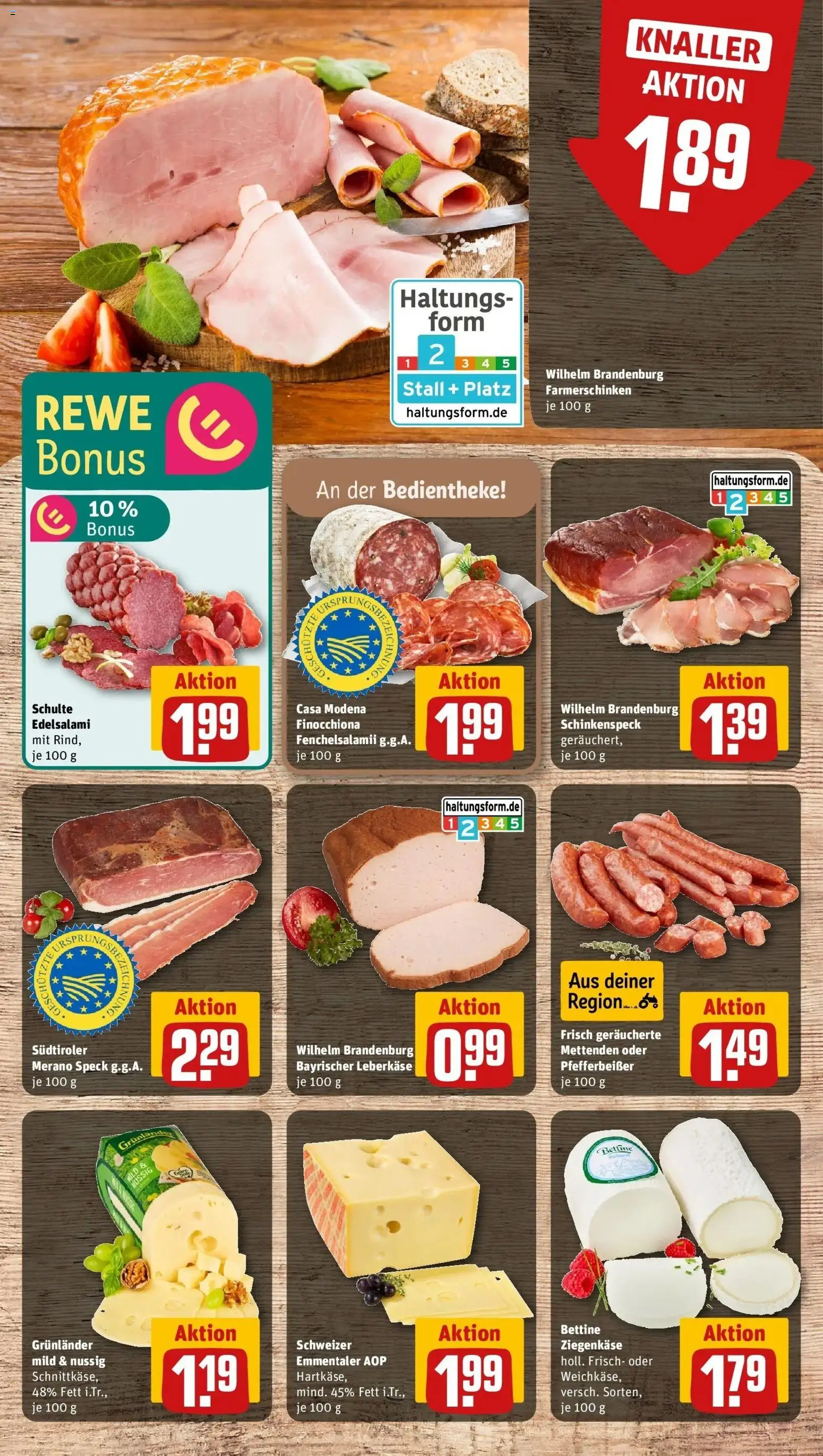 Rewe Prospekt Nettetal / Kaldenkirchen – gültig ab 01.06.2026 | Seite: 7 | Produkte: Ziegenkäse, Grunlander, Salami, Leberkase