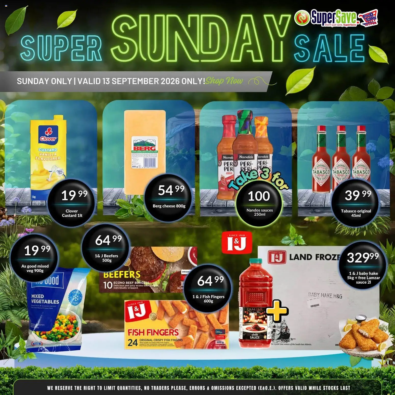 New Super Save catalogue – valid from 13/09/2026 | Page: 3 | Products: Vanilla, Cheese, Sauces, Chilli