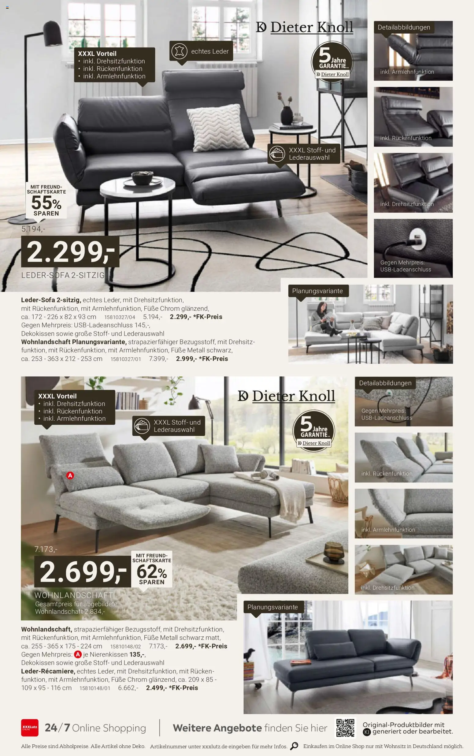 XXXLutz Dieter Knoll Spezial – gültig ab 17.10.2026 | Seite: 6 | Produkte: Wohnlandschaft, Couchtisch