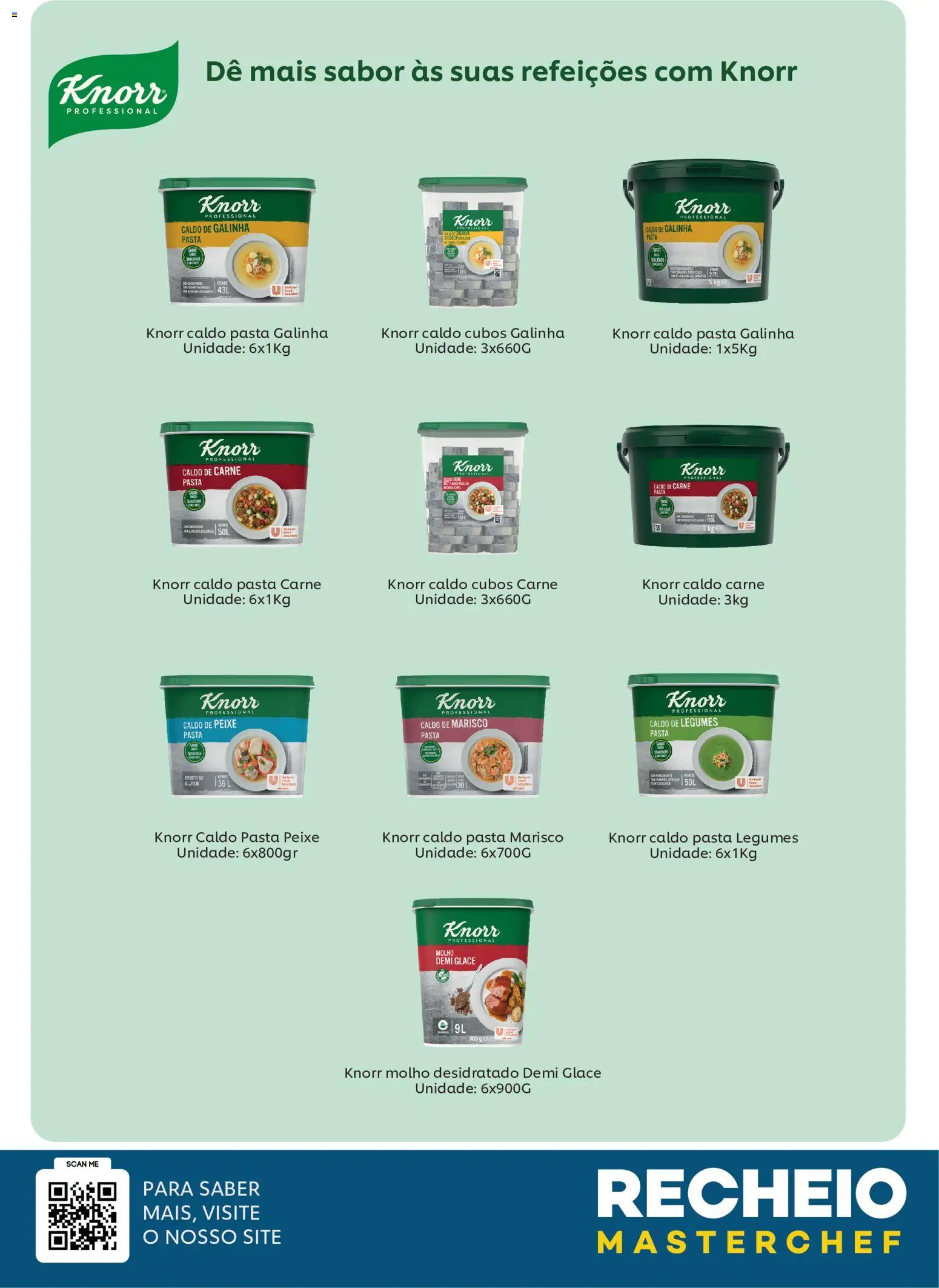 Recheio Monofolha Knorr │ válido de 03/10/2026 | Página: 1 | Produtos: Knorr, Caldo, Peixe, Carne