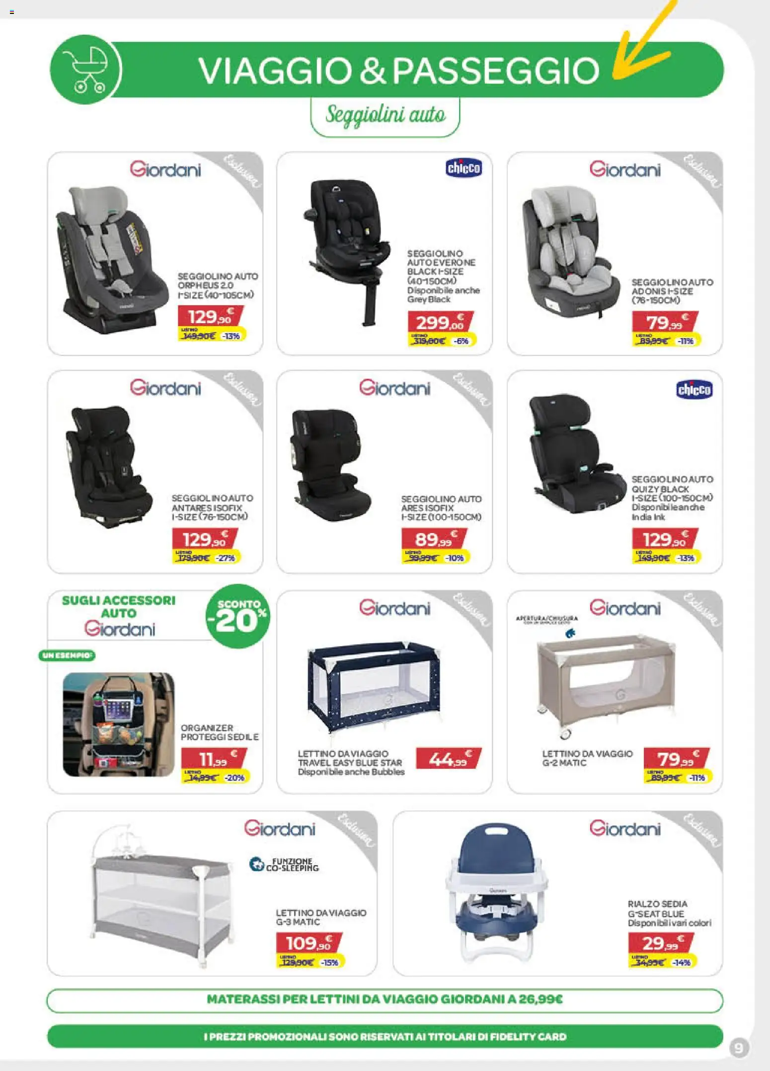 Volantino Bimbo store del 02/07/2026 | Pagina: 9 | Prodotti: Lettino, Seggiolino, Sedia