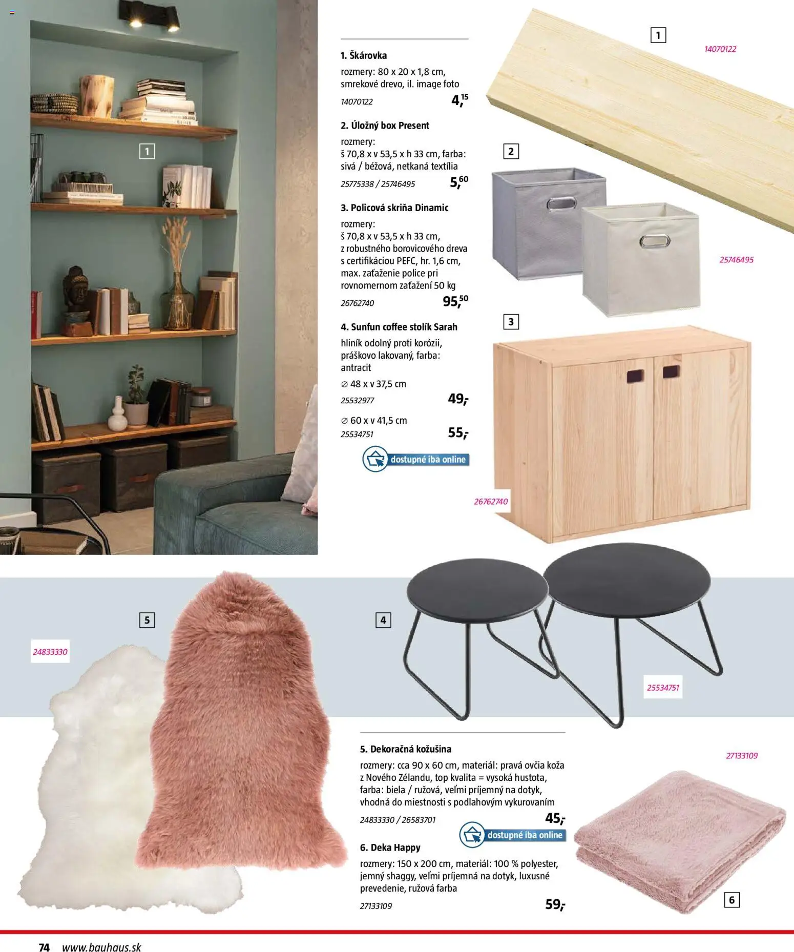 Nové Bauhaus akcie – leták je platný od 03.08.2026 | Strana: 74 | Produkty: Skriňa, Policová skriňa, Police