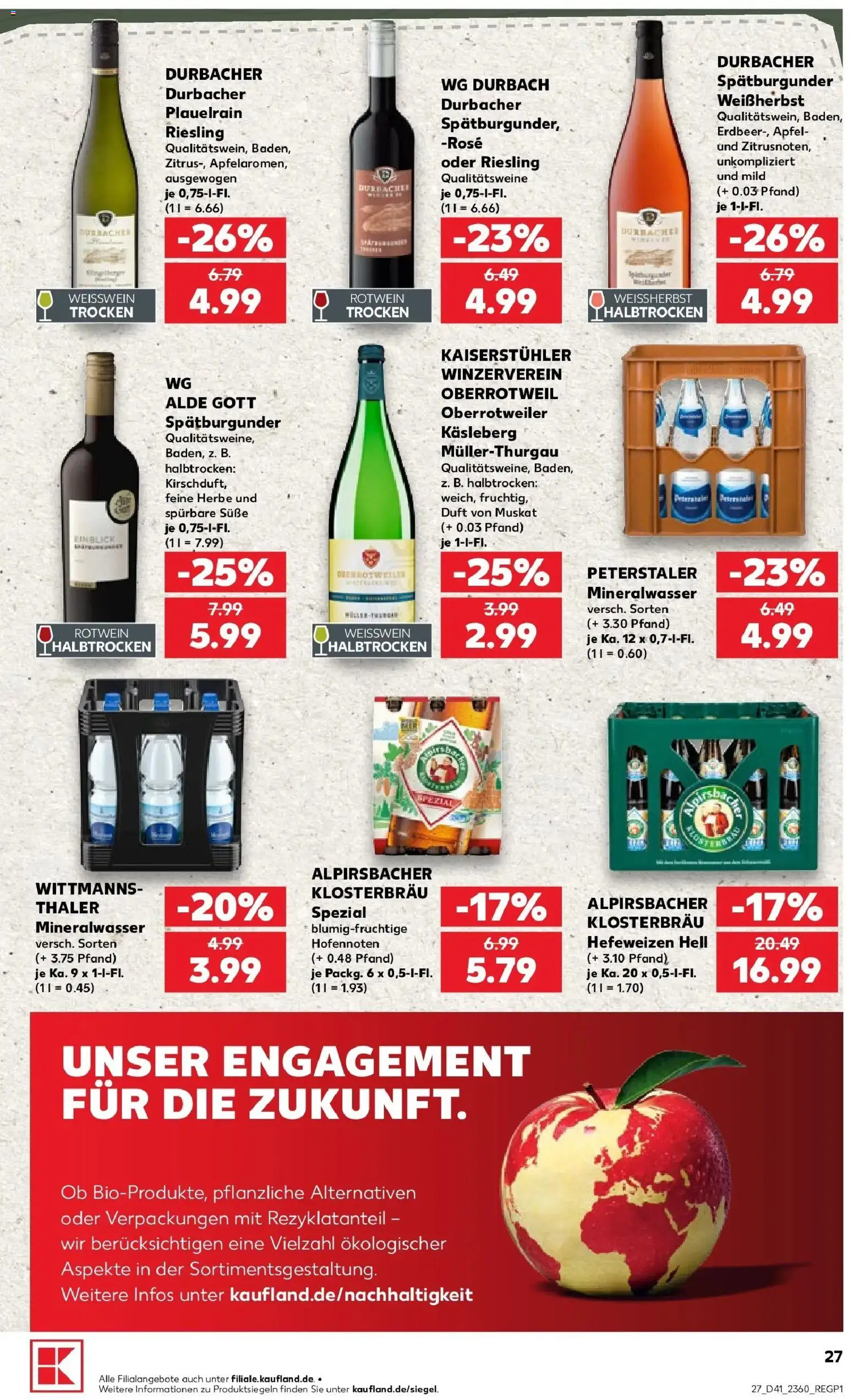 Prospekt Kaufland ab 05.10.2026 » Angebote Online zum Blättern | Seite: 37 | Produkte: Rotwein, Duft, Äpfel, Mineralwasser