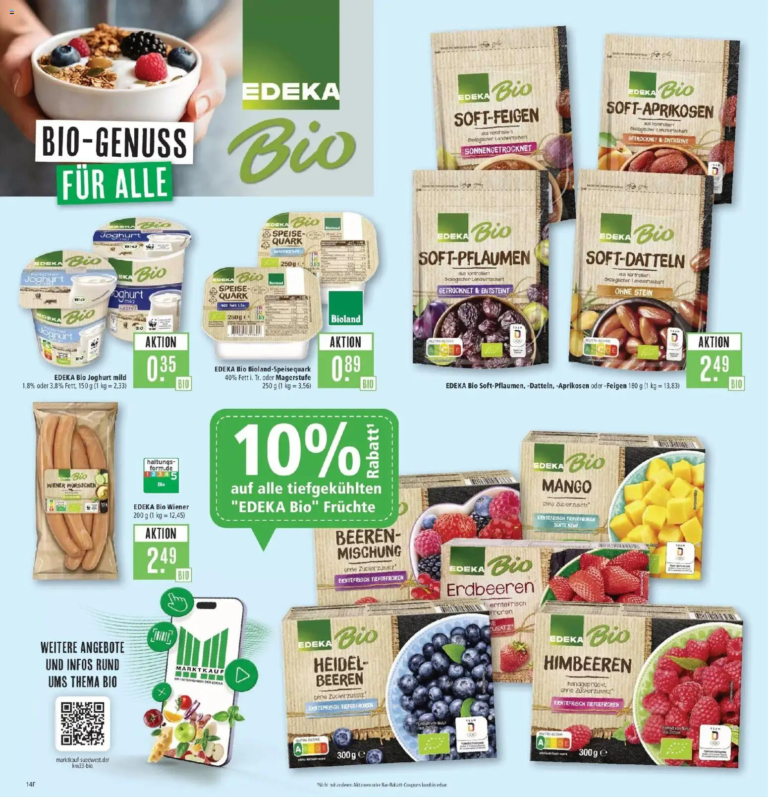 Marktkauf Prospekt Friedrichshafen (ab 10.08.2026) » Angebote online | Seite: 14 | Produkte: Himbeeren, Quark, Mango, Erdbeeren