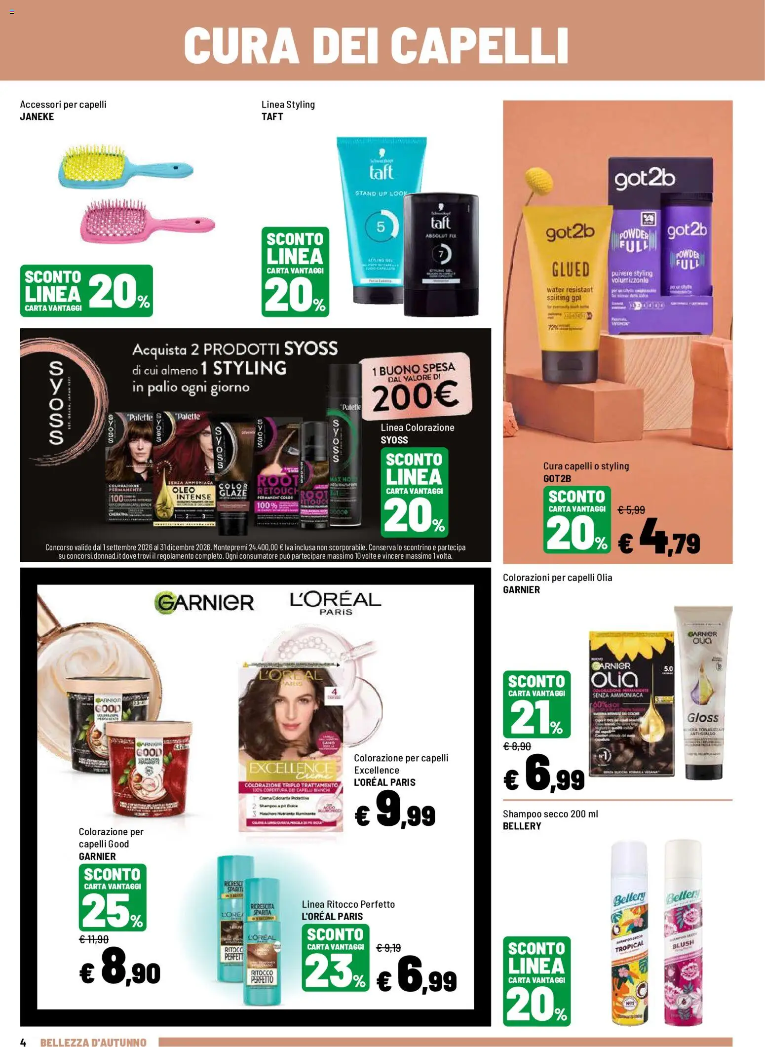 Volantino Iper del 21/09/2026 | Pagina: 4 | Prodotti: Shampoo, Crema, Maschera, Blush