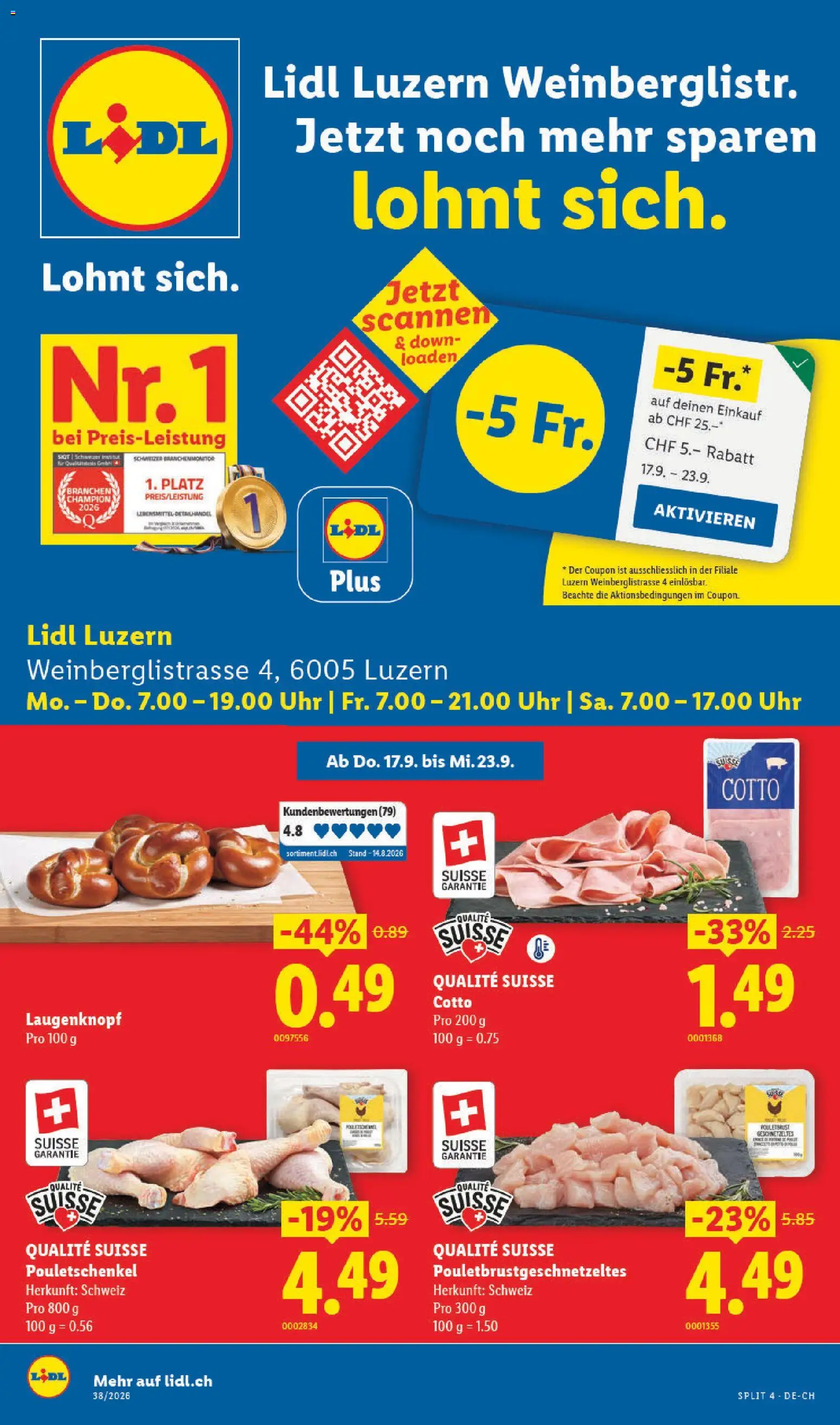 Lidl aktionen Luzern – gültig ab 17.09.2026 | Seite: 1 | Produkte: Uhr