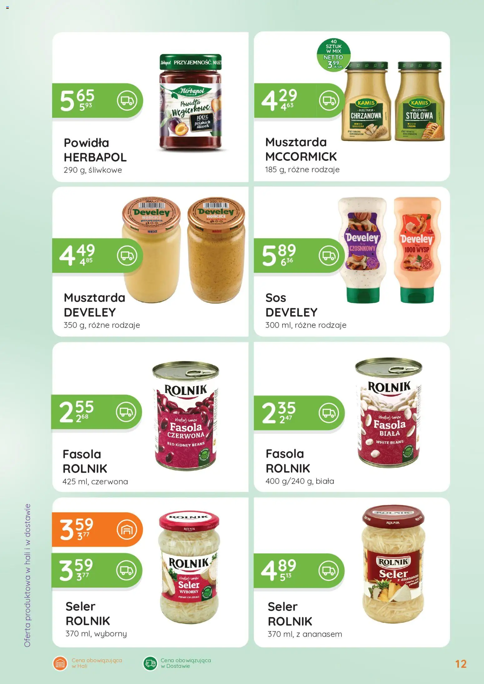Eurocash gazetka - Oferta Handlowa od 29.06.2026 | Strona: 12 | Produkty: Musztarda, Powidła