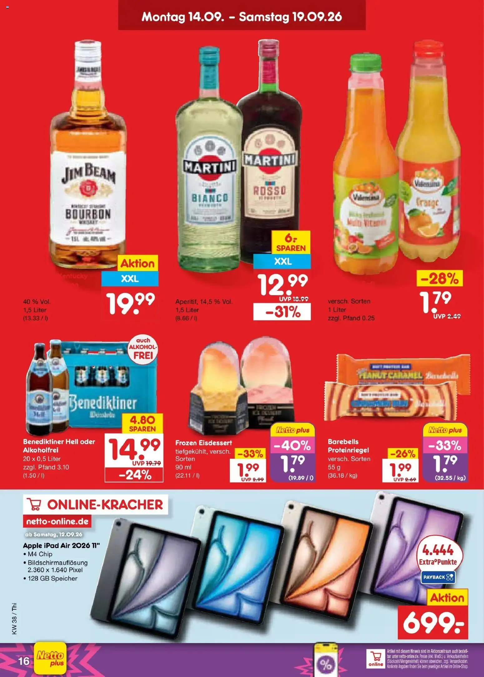 Netto Marken-Discount Prospekt Pirna – gültig ab 14.09.2026 | Seite: 24 | Produkte: Martini, Jim beam, Ipad, Alkohol