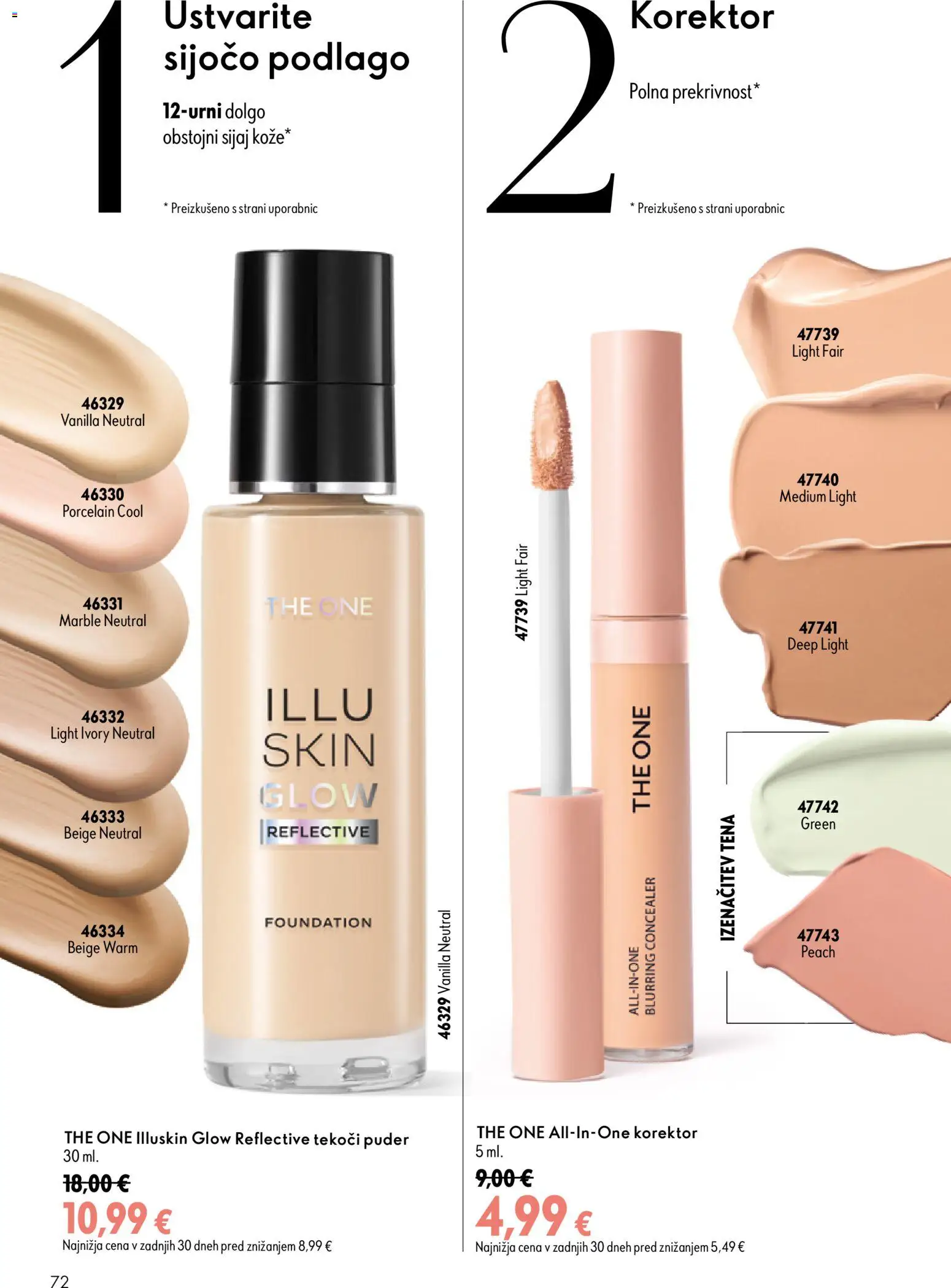 Novi Oriflame katalog ponudbe – veljaven od 26.08.2026 | Stran: 72 | Izdelki: Korektor, Puder