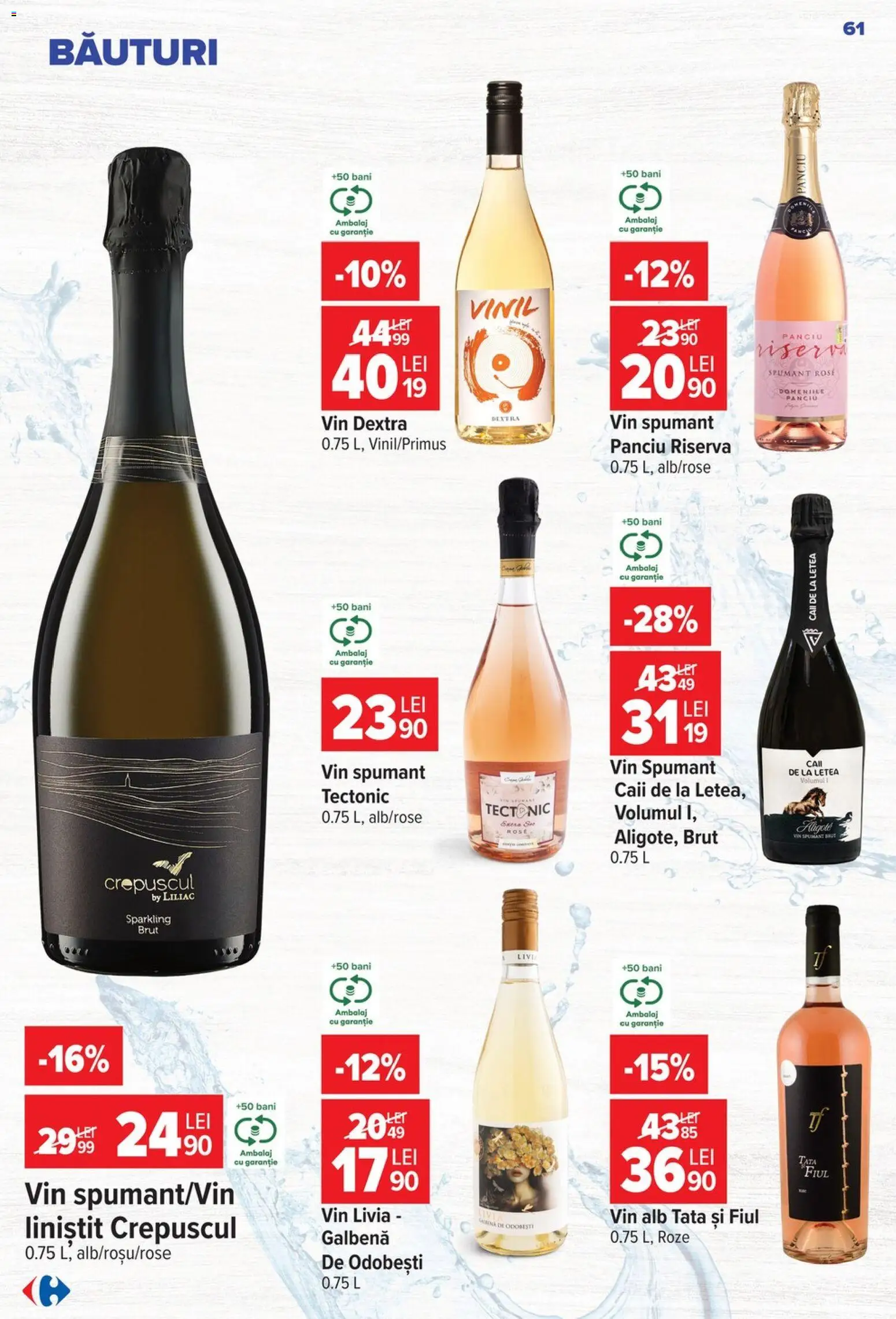 Noul catalog Carrefour – valabil de la 12.08.2026 | Pagină: 62 | Produse: Vin alb, Vin spumant, Vin
