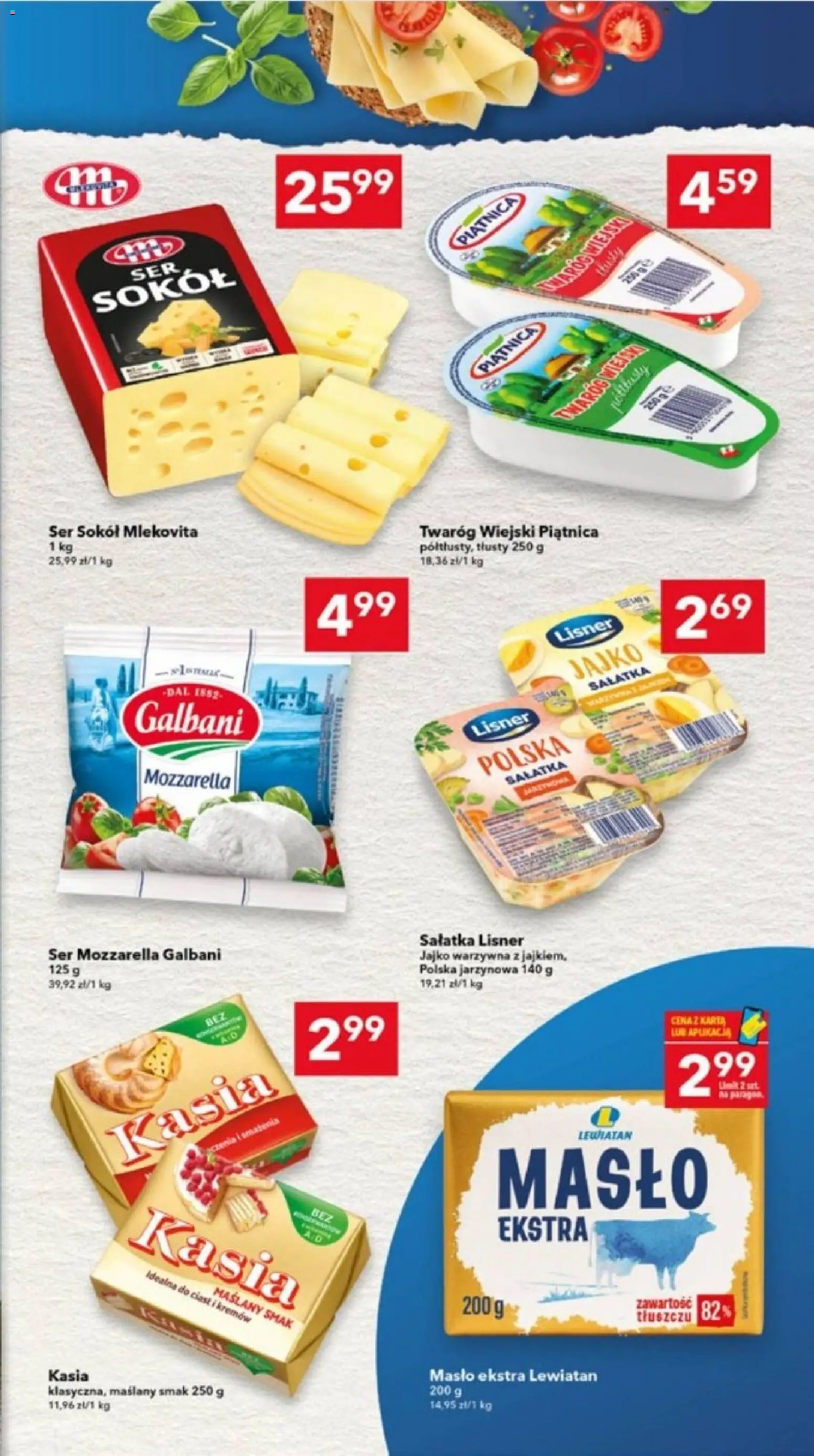 Lewiatan gazetka - Ostrów Wielkopolski od 21.05.2026 | Strona: 9 | Produkty: Masło, Ser, Mozzarella, Sałatka