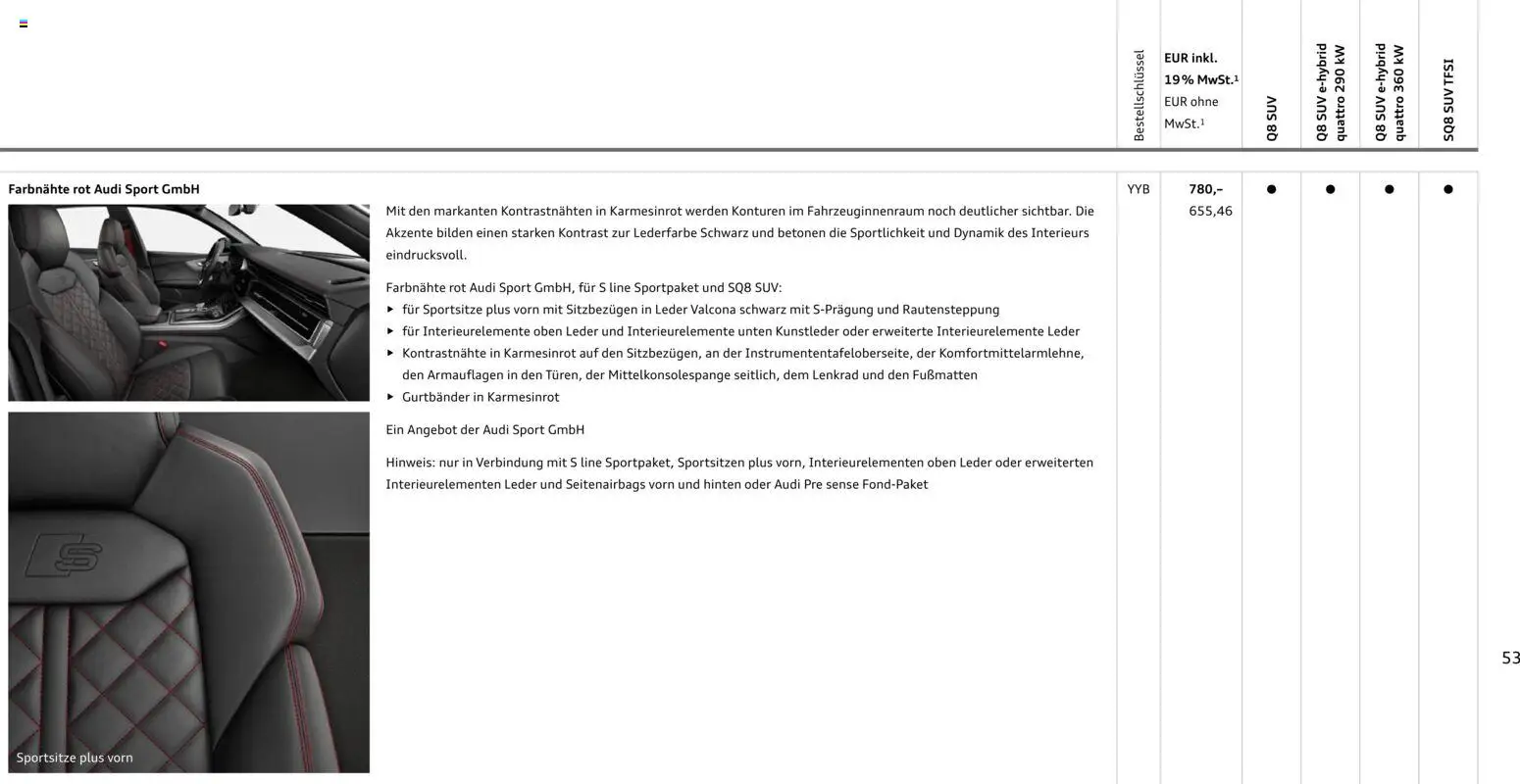 Audi Q8 – gültig ab 06.11.2025 | Seite: 53