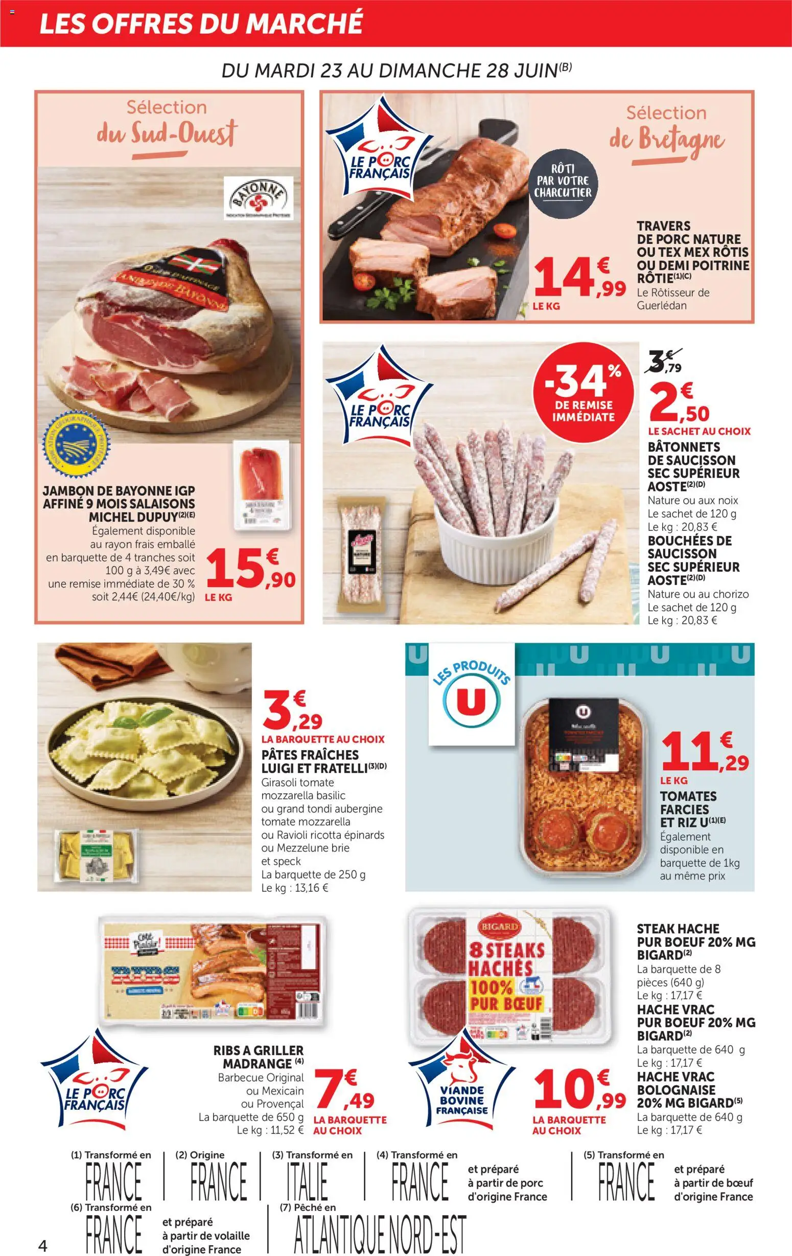 {H1} | Page: 4 | Produits: Pêche, Volaille, Ribs, Porc