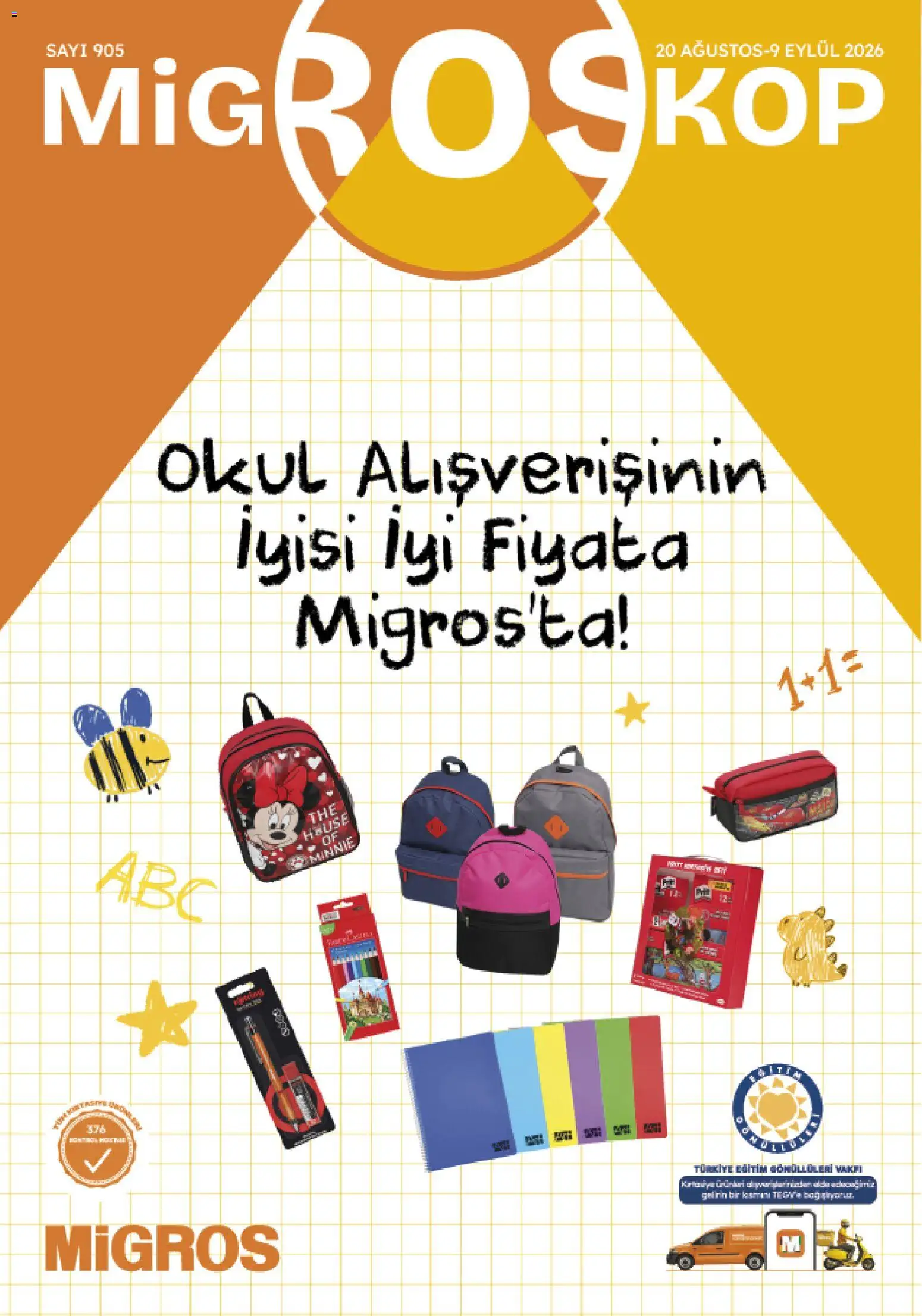 Migros aktüel ürünler kataloğu yayımlandı! Bu hafta 20 Ağustos 2026 - 09 Eylül 2026 günü Migros indirimli ürünleri