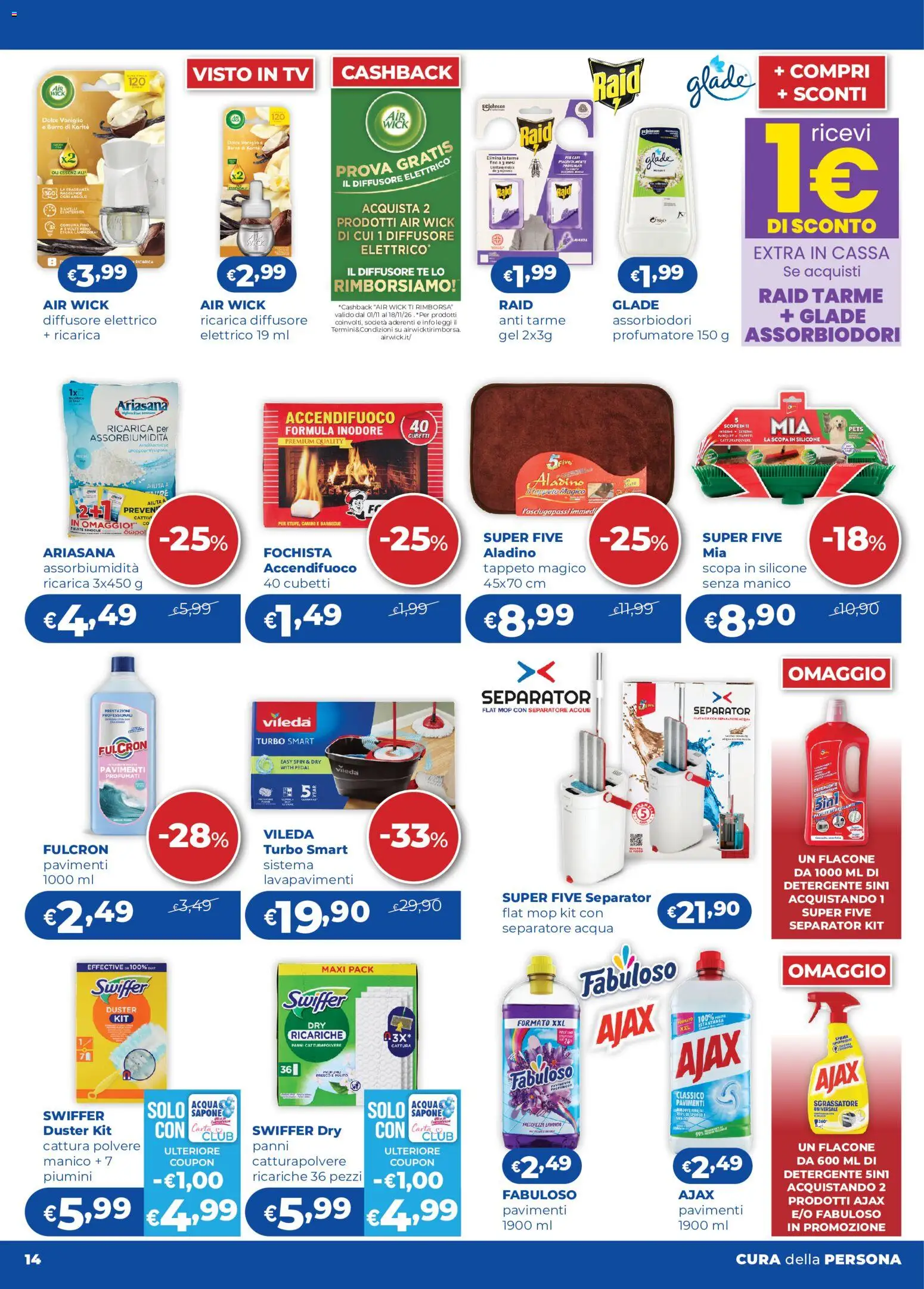 Volantino Acqua e Sapone del 02/11/2026 | Pagina: 14 | Prodotti: Vaniglia, Tè, Sgrassatore, Burro
