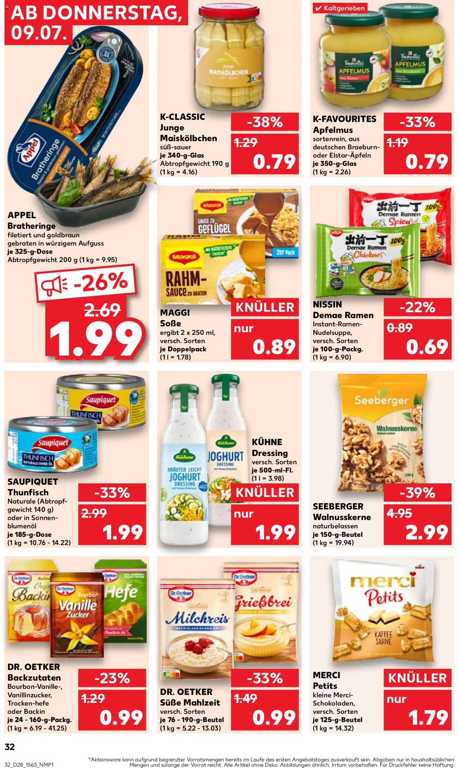 Kaufland Německo leták - Kiel od 09.07.2026 | Strana: 32 | Produkty: Maggi, Bourbon, Merci