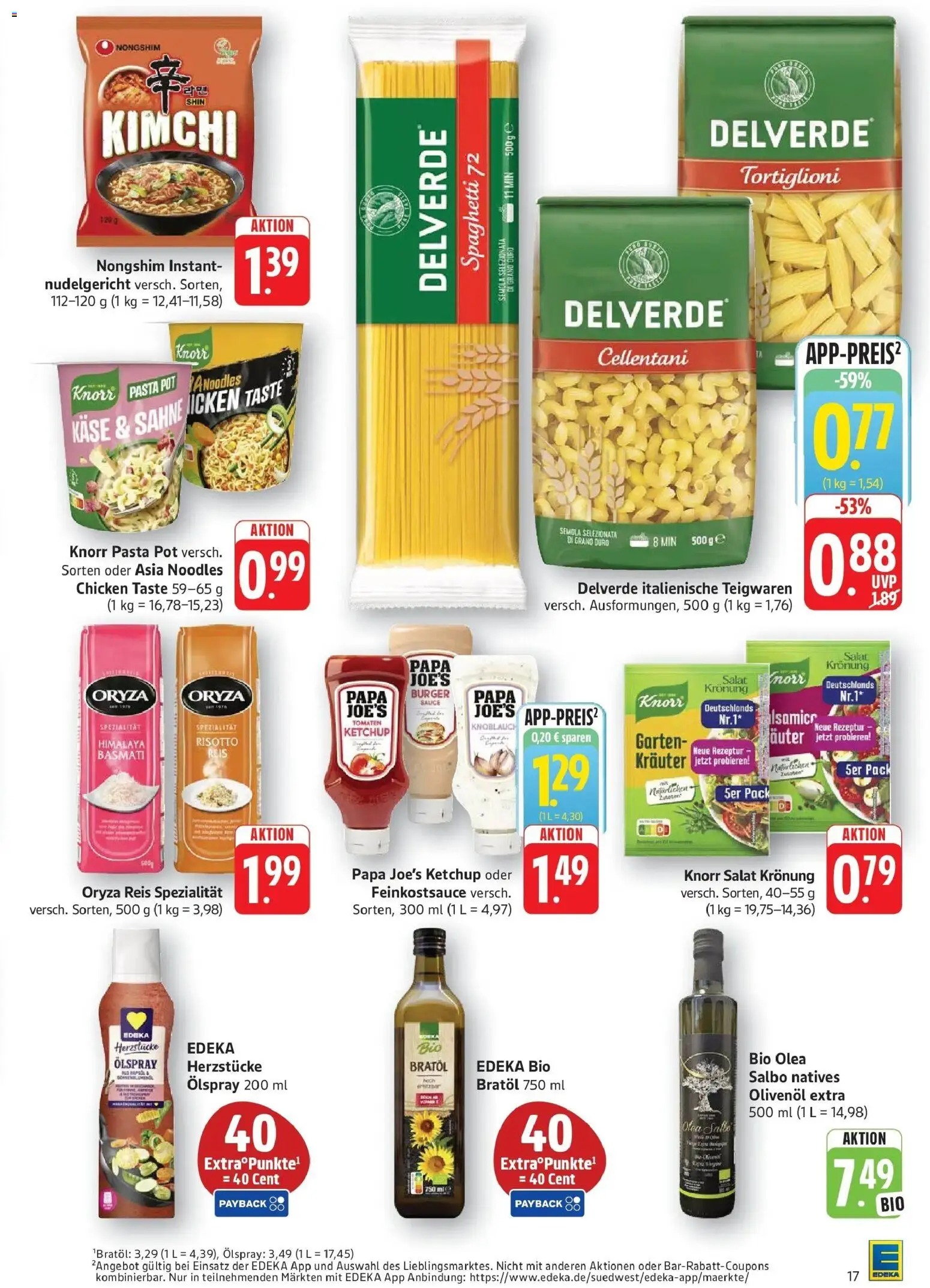 Edeka prospekt Göppingen – gültig ab 13.07.2026 | Seite: 17 | Produkte: Käse, Pasta, Ketchup, Salat