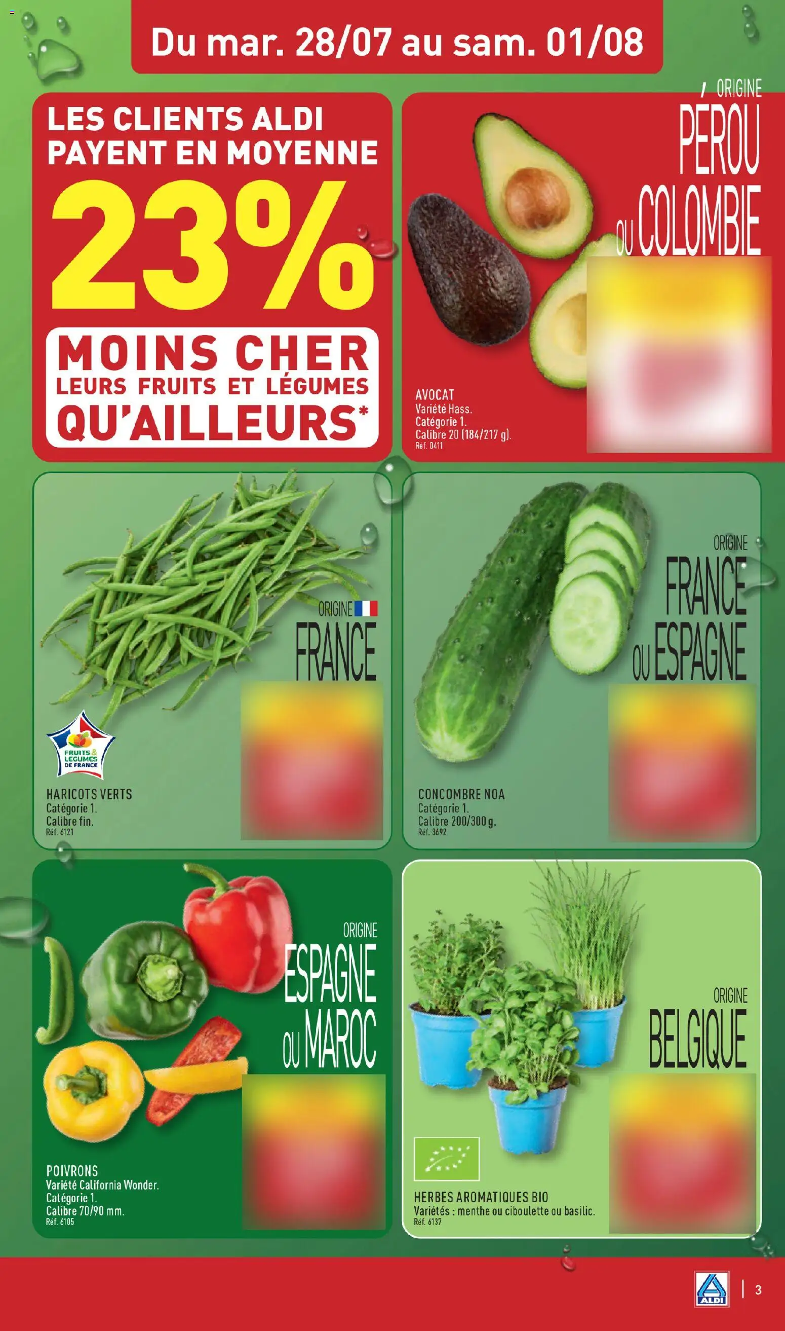 {H1} | Page: 7 | Produits: Avocat, Concombre, Menthe, Haricots verts