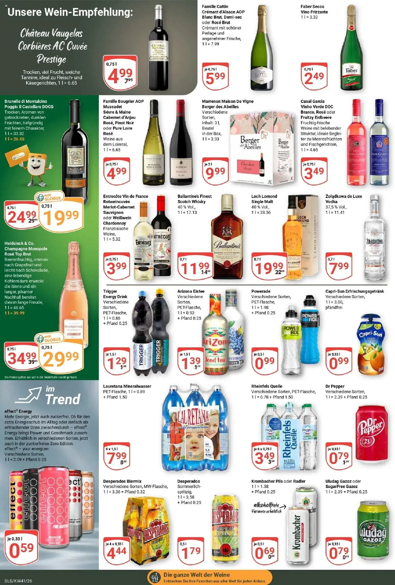 Globus Prospekt Saarlouis (ab 05.10.2026) » Angebote online | Seite: 21 | Produkte: Top, Bier, Weißwein, Krombacher