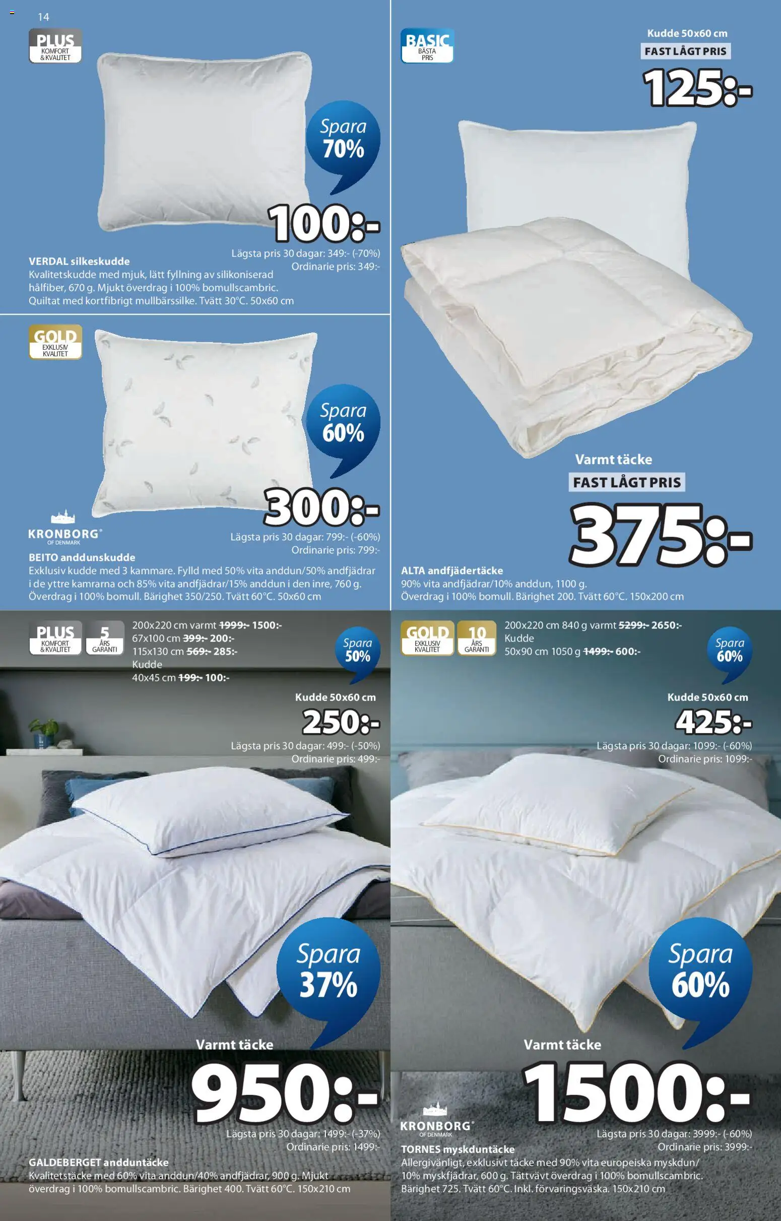 JYSK reklamblad aktuell från 07/09/2026 | Sida: 14 | Produkter: Bäddmadrass, Sänggavel, Madrass, Galler