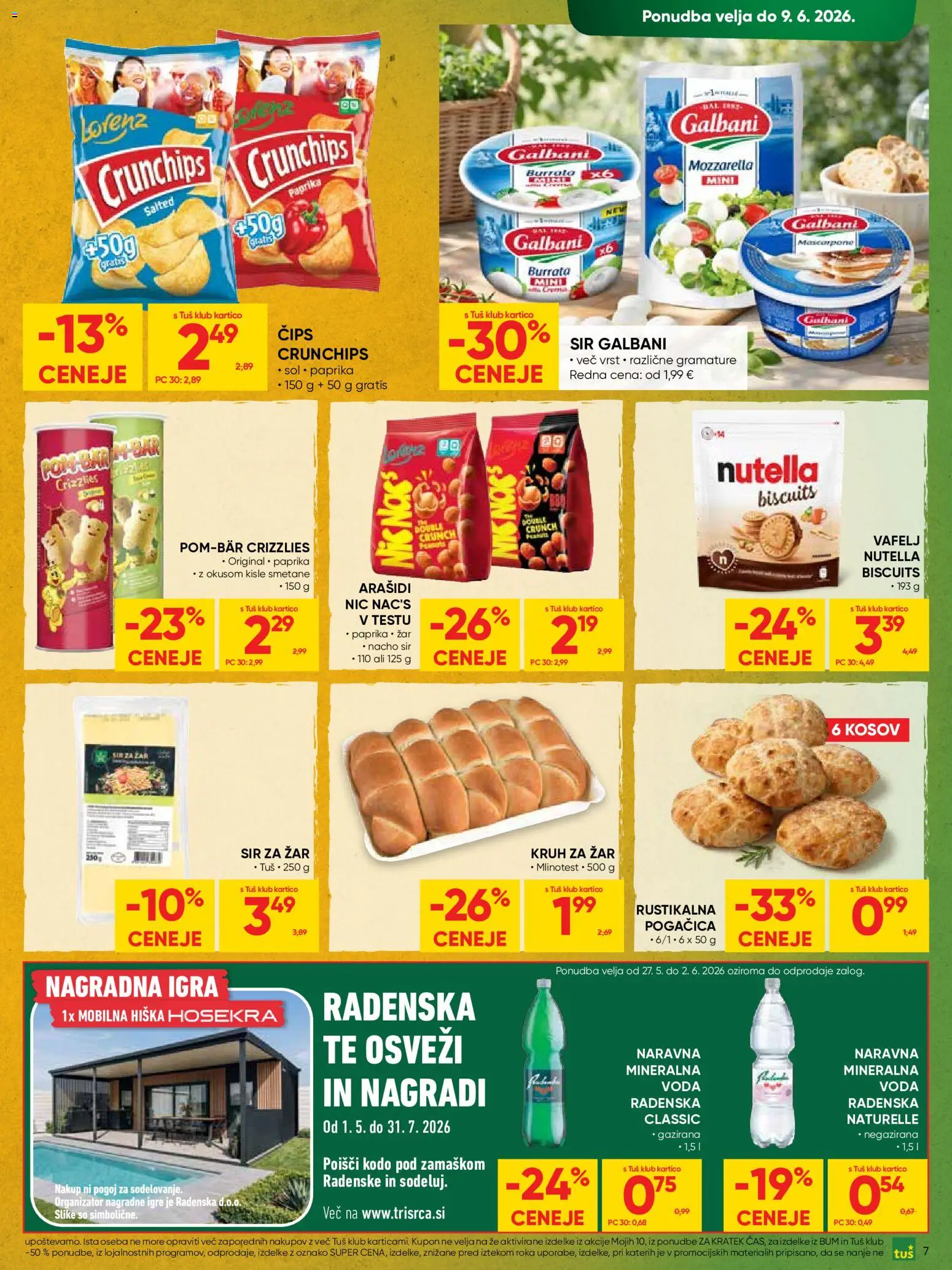 Novi Tuš katalog ponudbe – veljaven od 27.05.2026 | Stran: 7 | Izdelki: Paprika, Sir, Kruh, Sol
