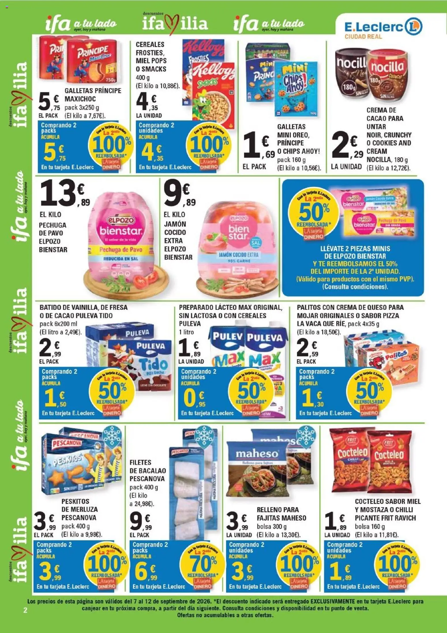 E.Leclerc - Ciudad Real │ válido desde el 07/09/2026 | Página: 2 | Productos: Miel, Jamón, Crema, Sal