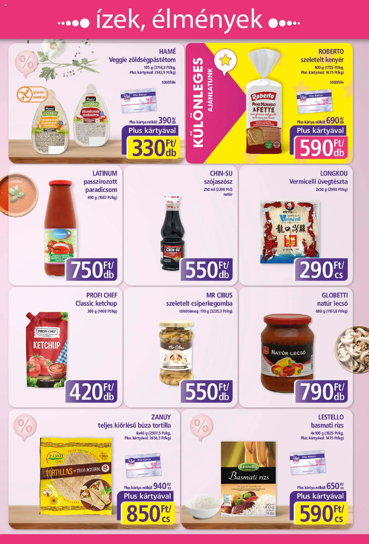 Plus Market akciós ujság - amely érvényes a következő dátumtól: 21.05.2026 | Oldal: 5 | Termékek: Tortilla, Szójaszósz, Kenyér, Paradicsom