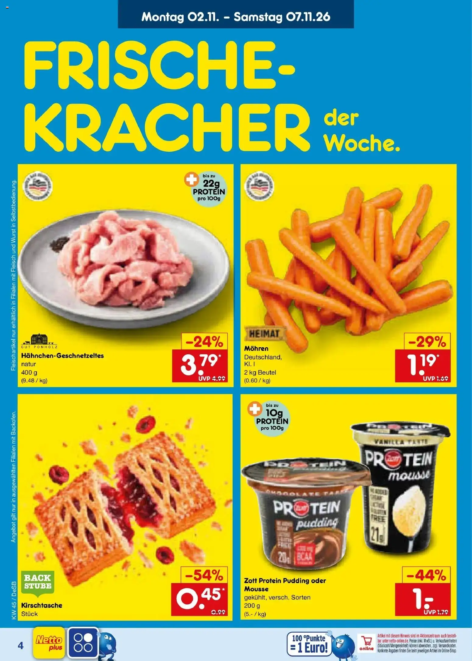 Netto Marken-Discount Prospekt Waiblingen-Bittenfeld (ab 02.11.2026) » Angebote | Seite: 6 | Produkte: Pudding, Mohren, Wurst, Fleisch