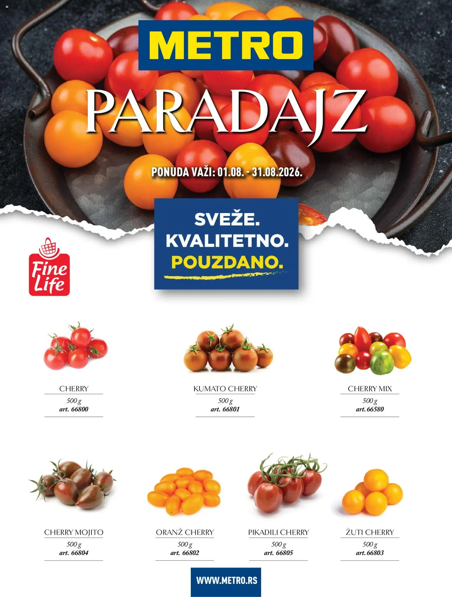 Metro katalog - važi od 01.08.2026 | Strana: 1 | Proizvode: Paradajz