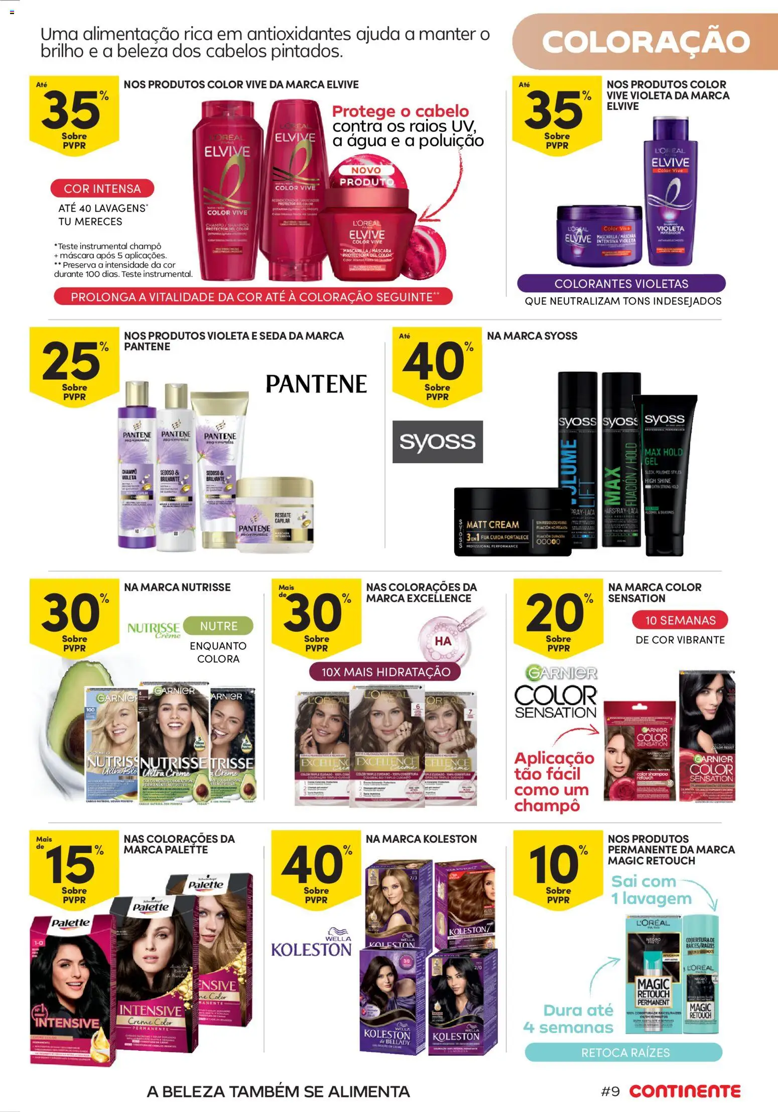 Continente Beleza Receita perfeita para um cabelo nutrido │ válido de 15/09/2026 | Página: 9