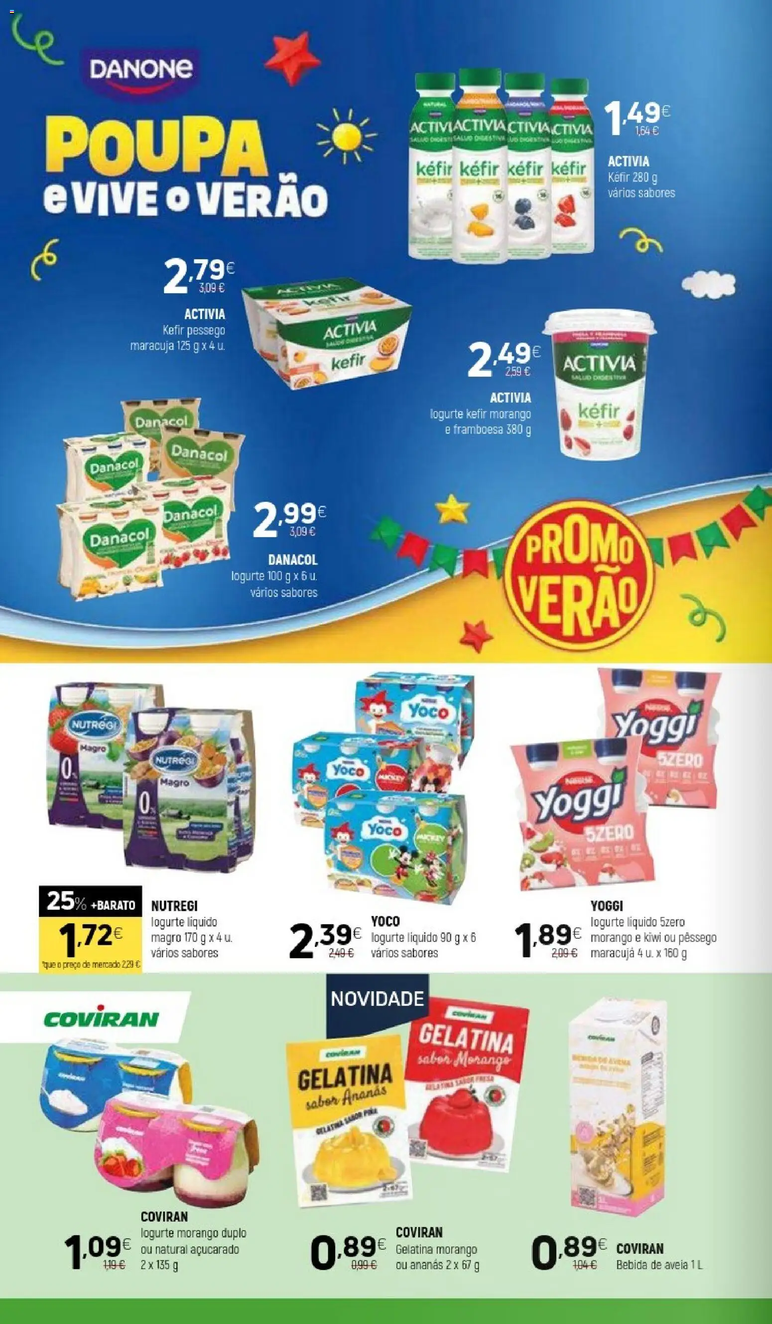 Coviran folheto │ válido de 14/07/2026 | Página: 4 | Produtos: Aveia, Gelatina, Kiwi, Bebida