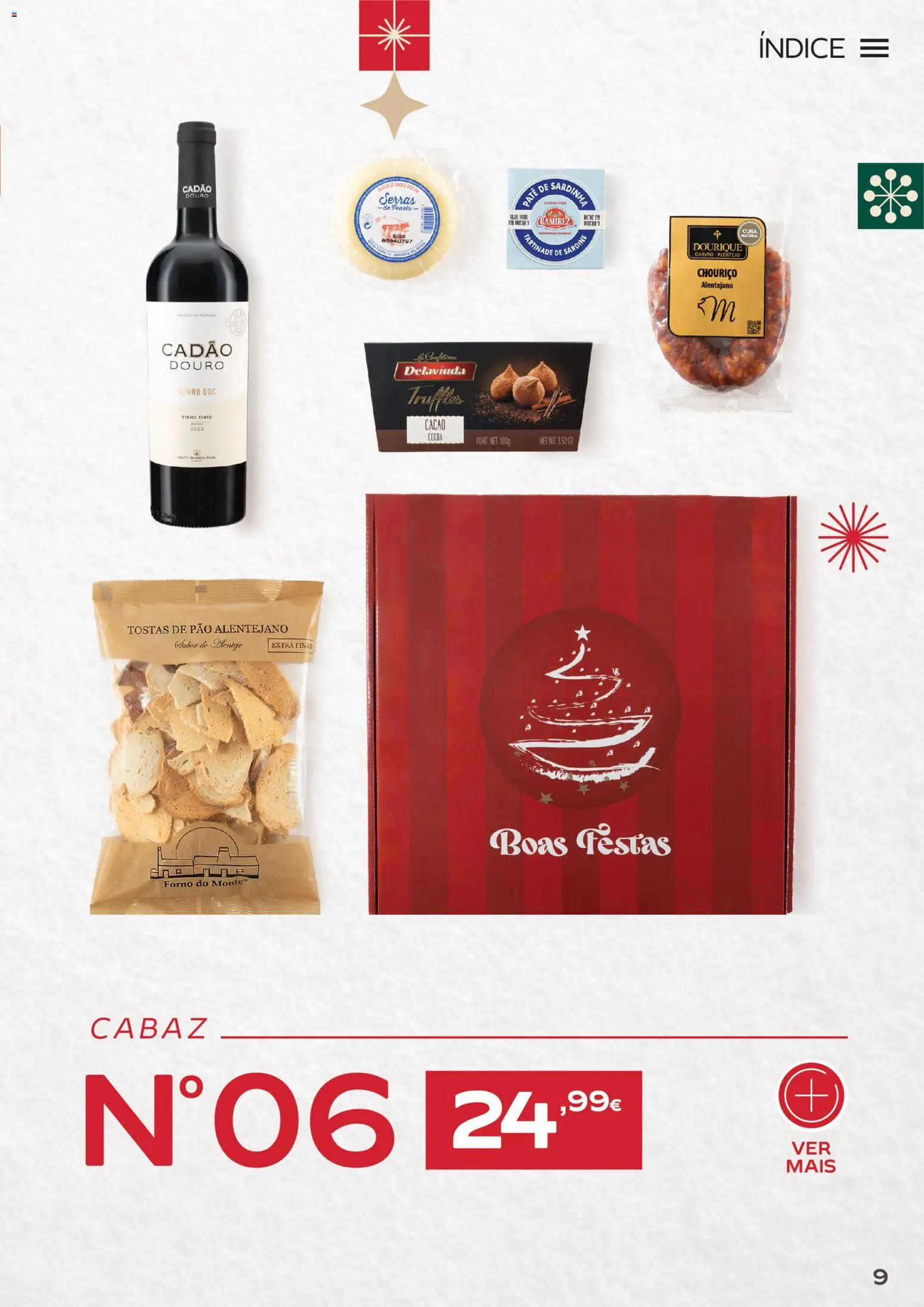 Continente Cabazes de Natal │ válido de 06/10/2026 | Página: 9 | Produtos: Forno, Pão, Vinho, Vinho tinto